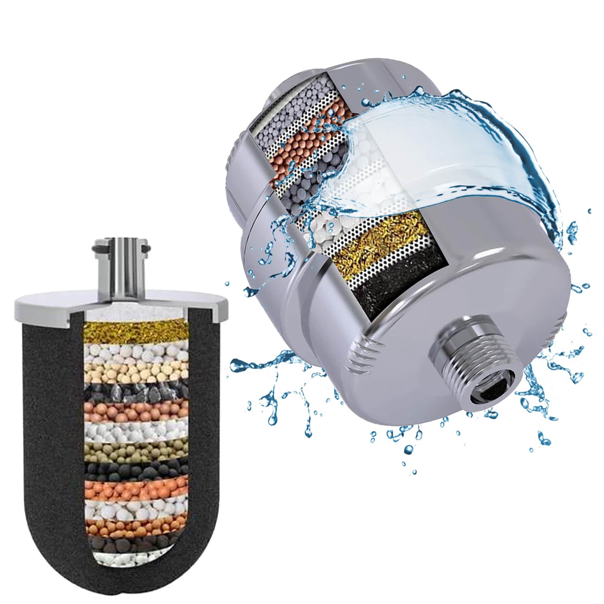 iSpring Chrome Kdf 4.5-GPM Shower Head Filter (6-Months-Filter Life) in the Shower  Head Filters department at
