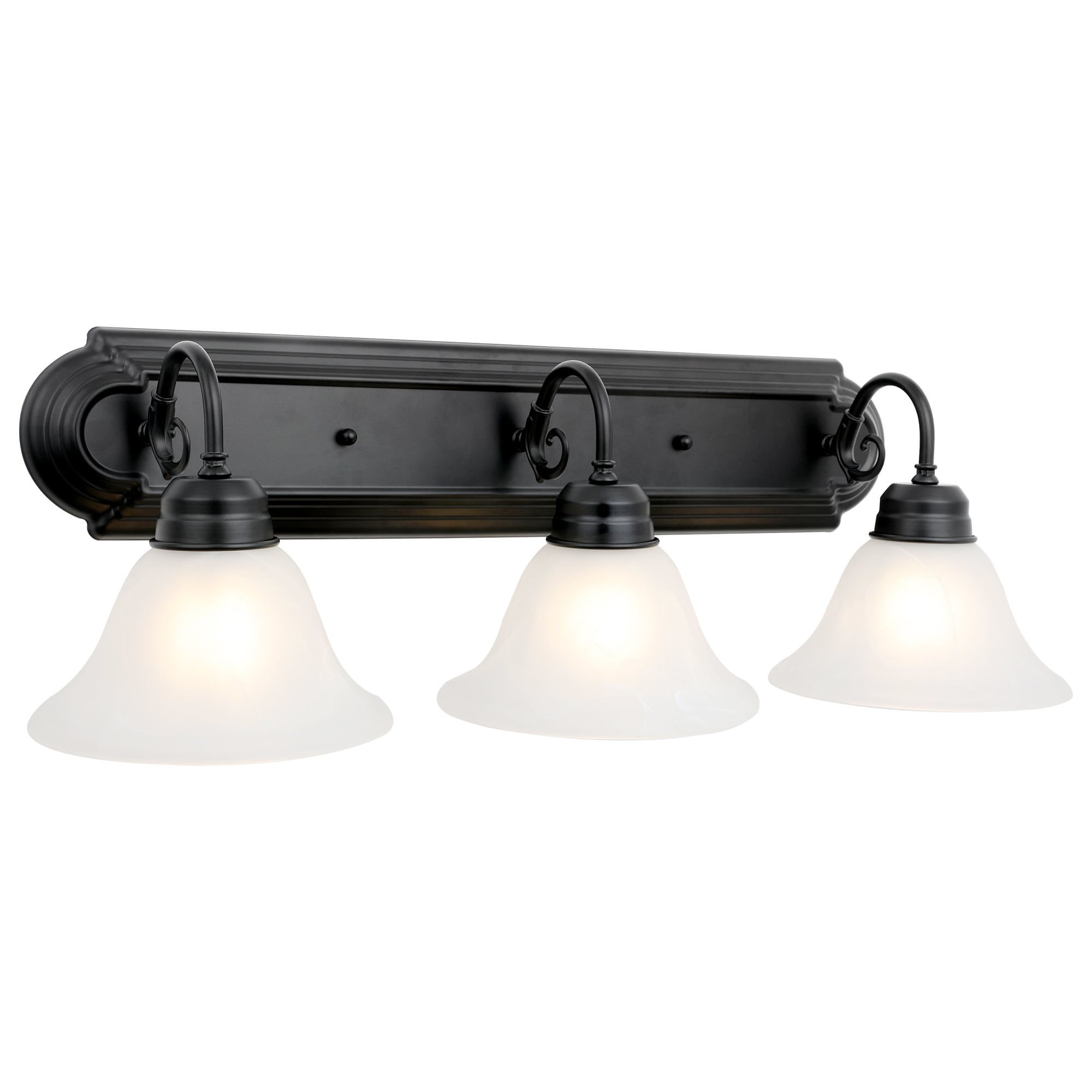 Design House 589796 Millbridge 26.5-in 3 -Light Matte Black Traditional Vanity light
