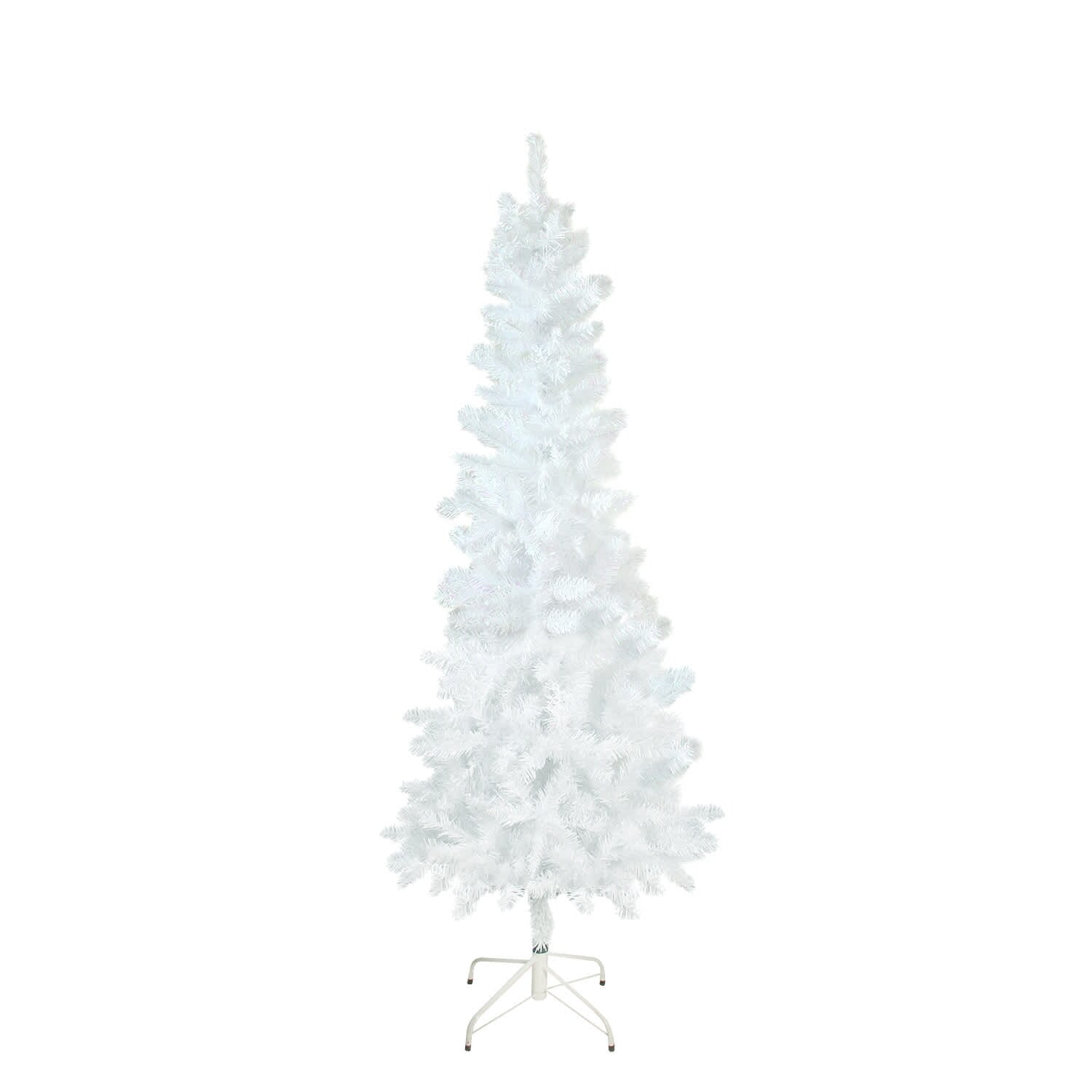 Northlight 7.5 feet Pencil White Glimmer Iridescent Spruce Artificial Christmas Tree Unlit