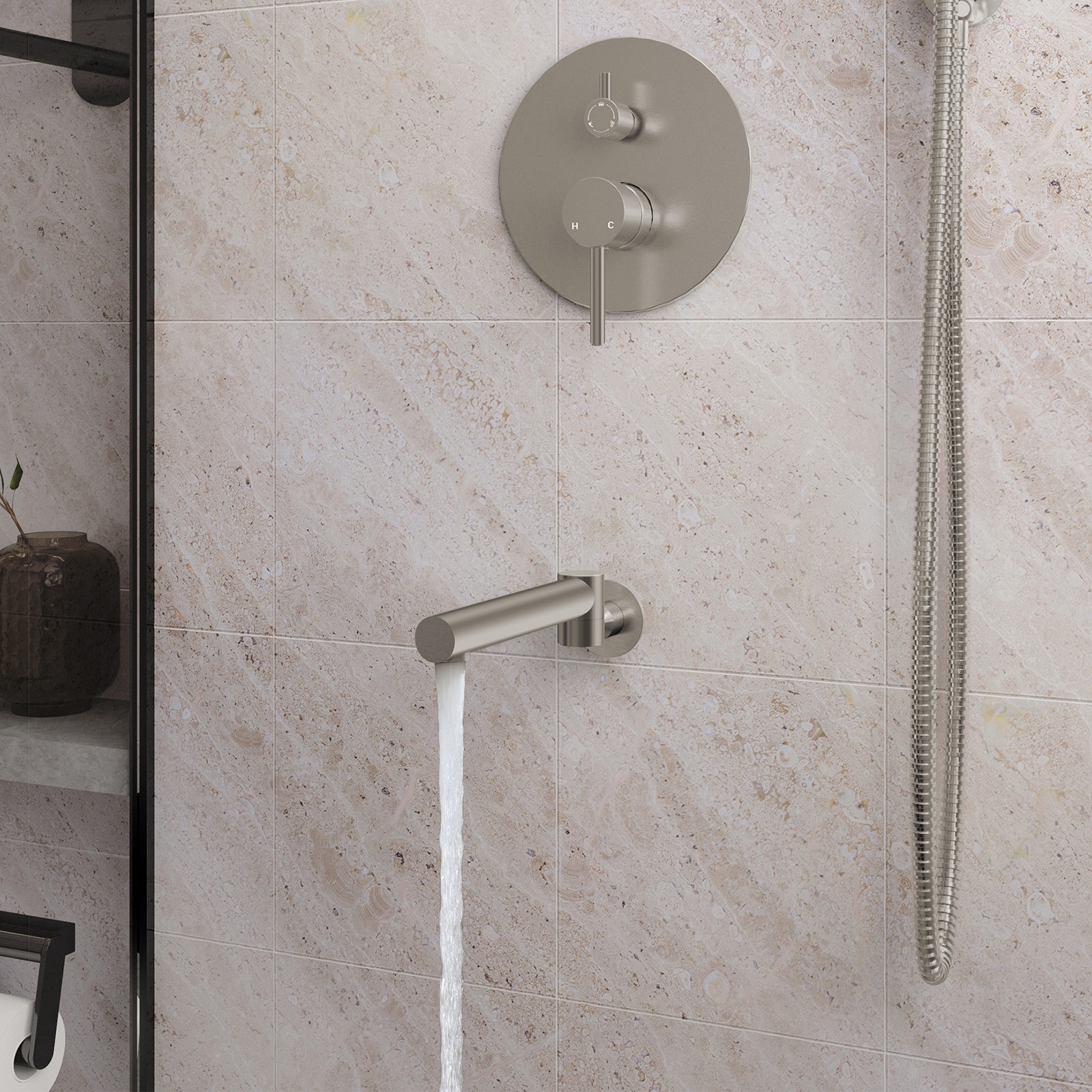 Mondawe WF6610GL-10RG Showerhead-Bar-Panels - View #7