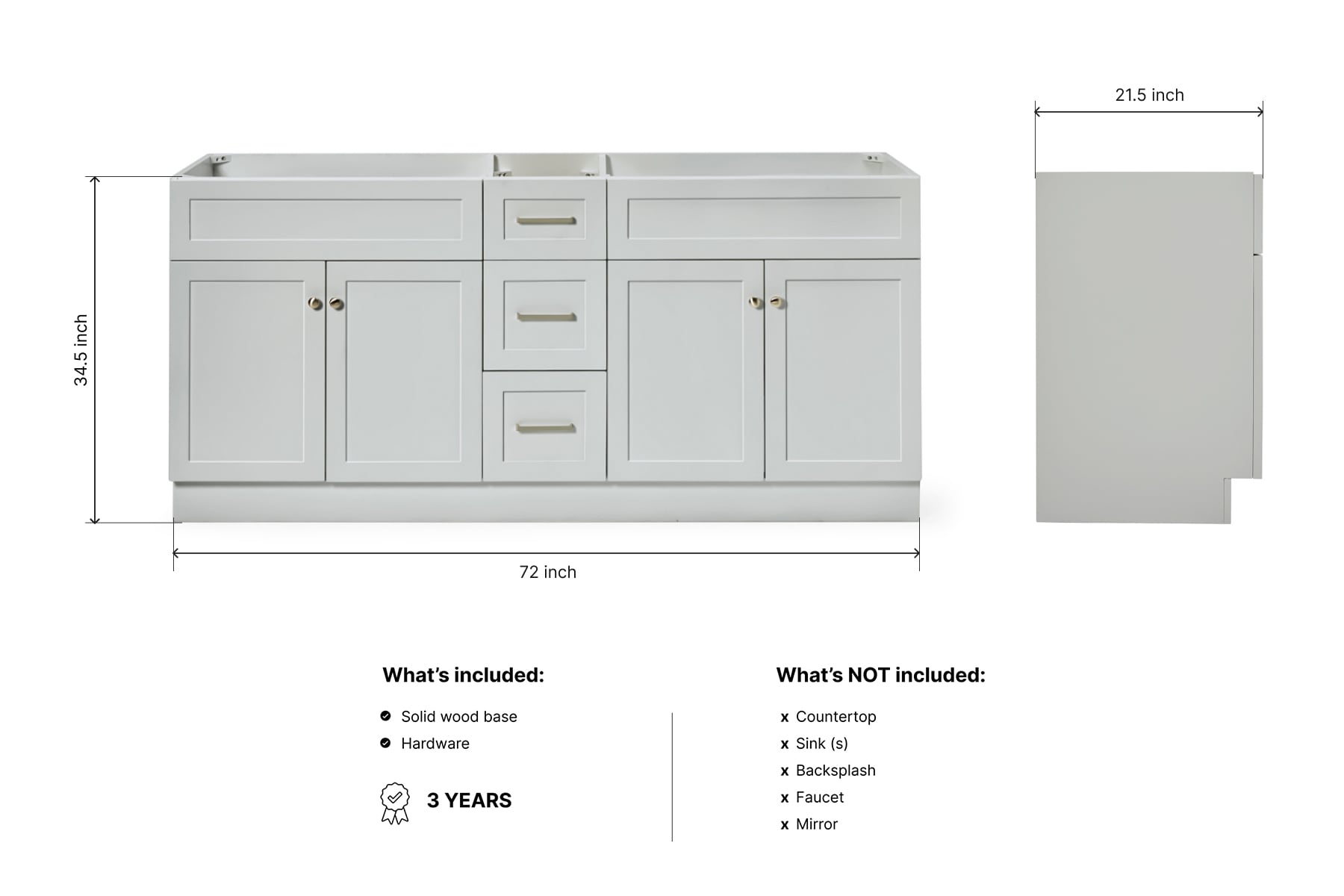 ARIEL F072D-BC-GRY vanities - View #4