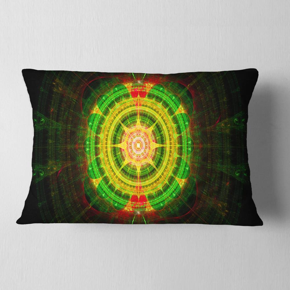 Designart CU16099-12-20 12-in x 20-in Green Indoor Decorative Pillow