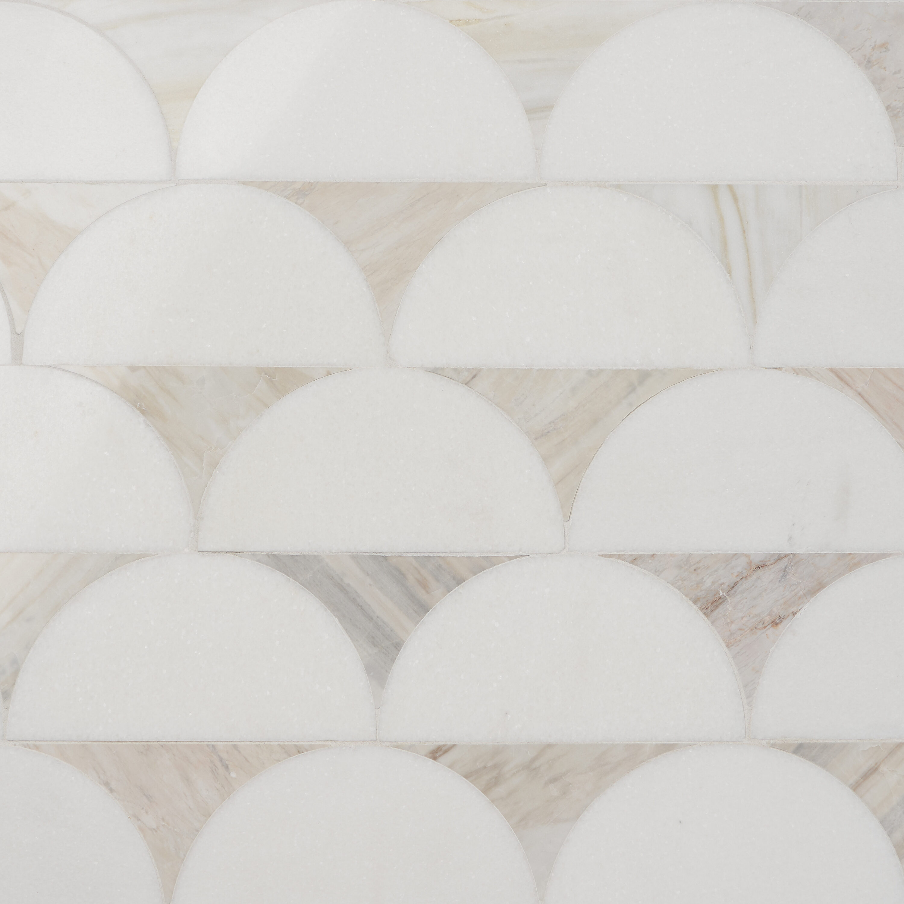 Artmore Tile EXT3RD108729 Skyrise Sabbia 9-in x 12-in Polished Natural stone Marble look Mosaic Floor and Wall Tile ( 0.74-sq ft Piece )