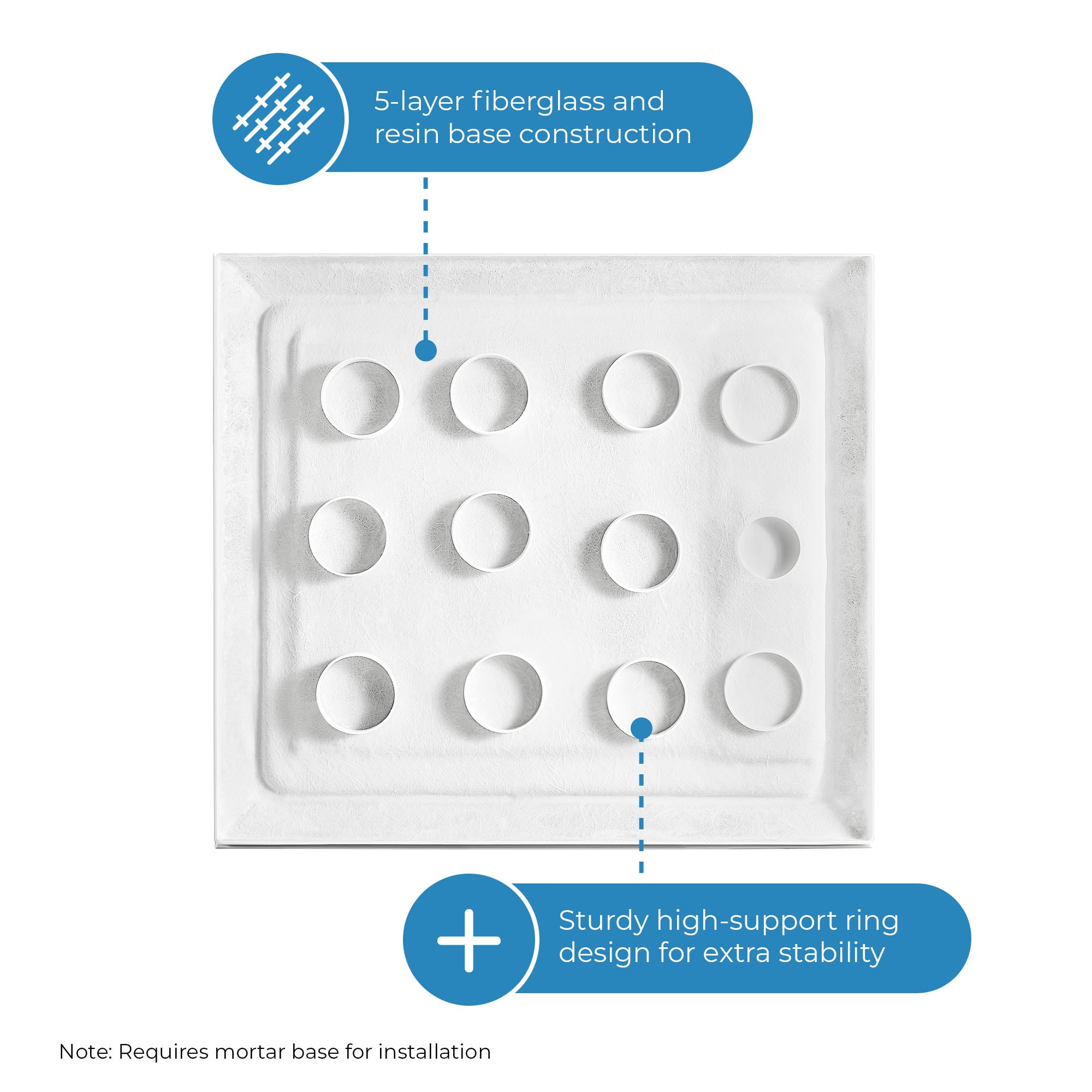 OVE Decors 15SBR-ERIK36-WHT Shower-Floors - View #5