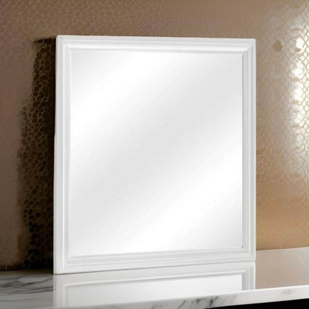 Silver Rectangular Full Length Wood Vanity Mirror
