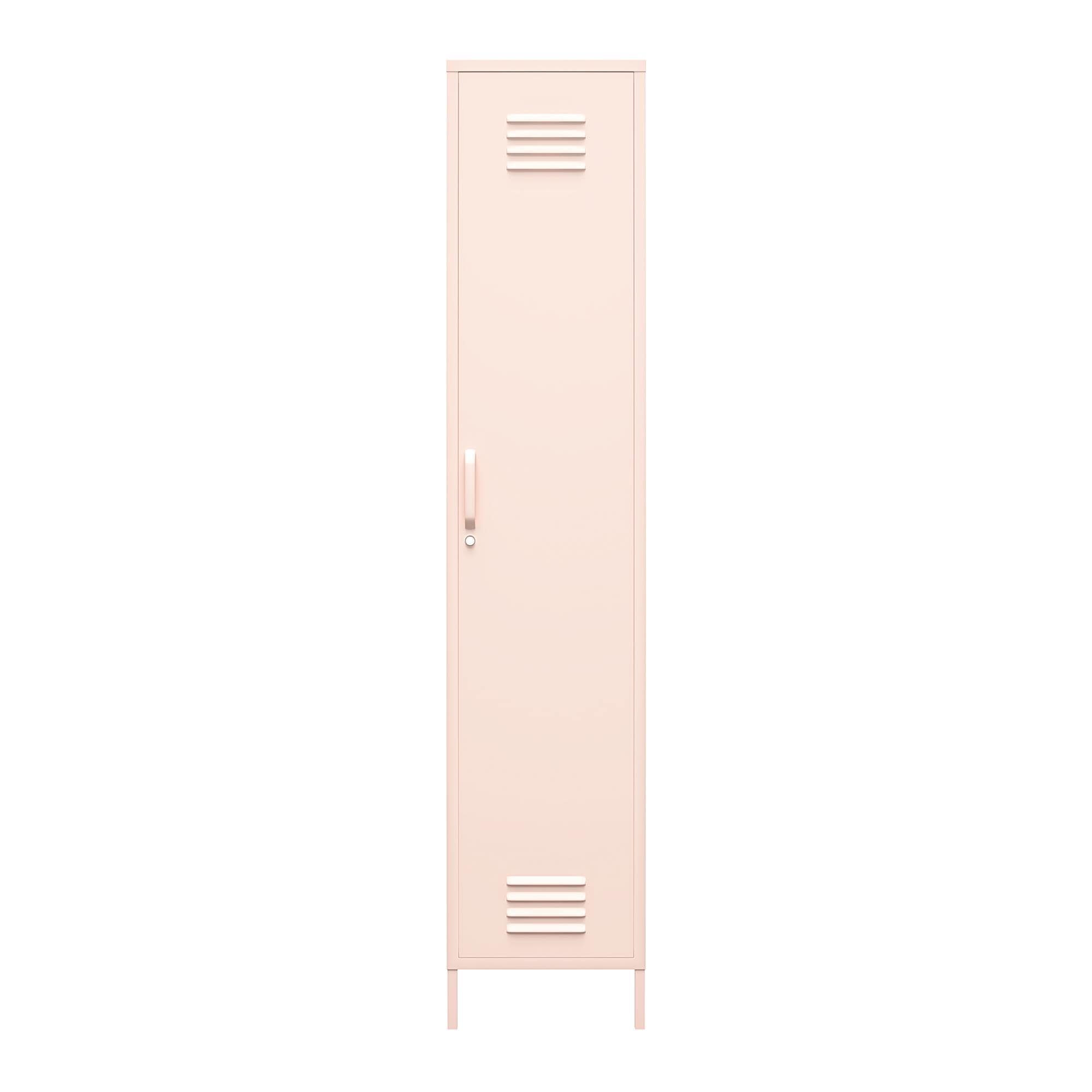 SystemBuild Evolution Bonanza 4 Door Metal Locker Storage Cabinet - Pale Pink