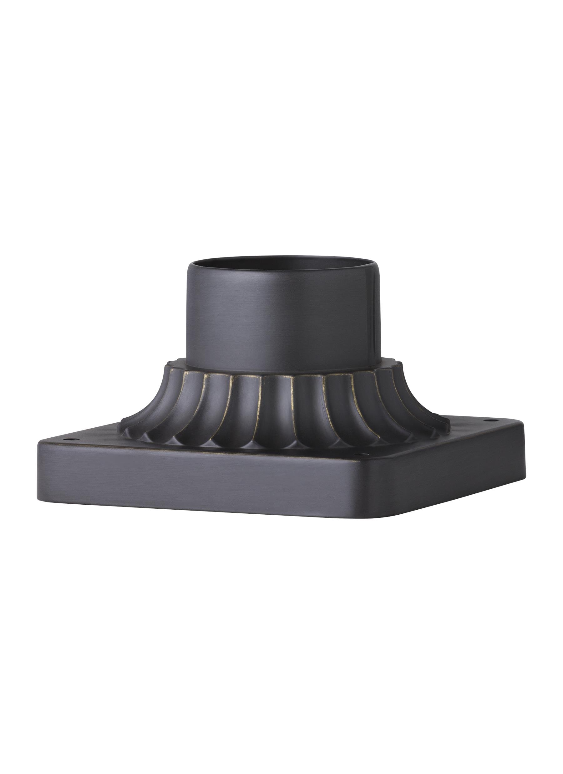 Generation Lighting PIERMOUNT-ANBZ Outdoor Pier Mounts 3-Inches Antique Bronze Transitional Outdoor Pier mount