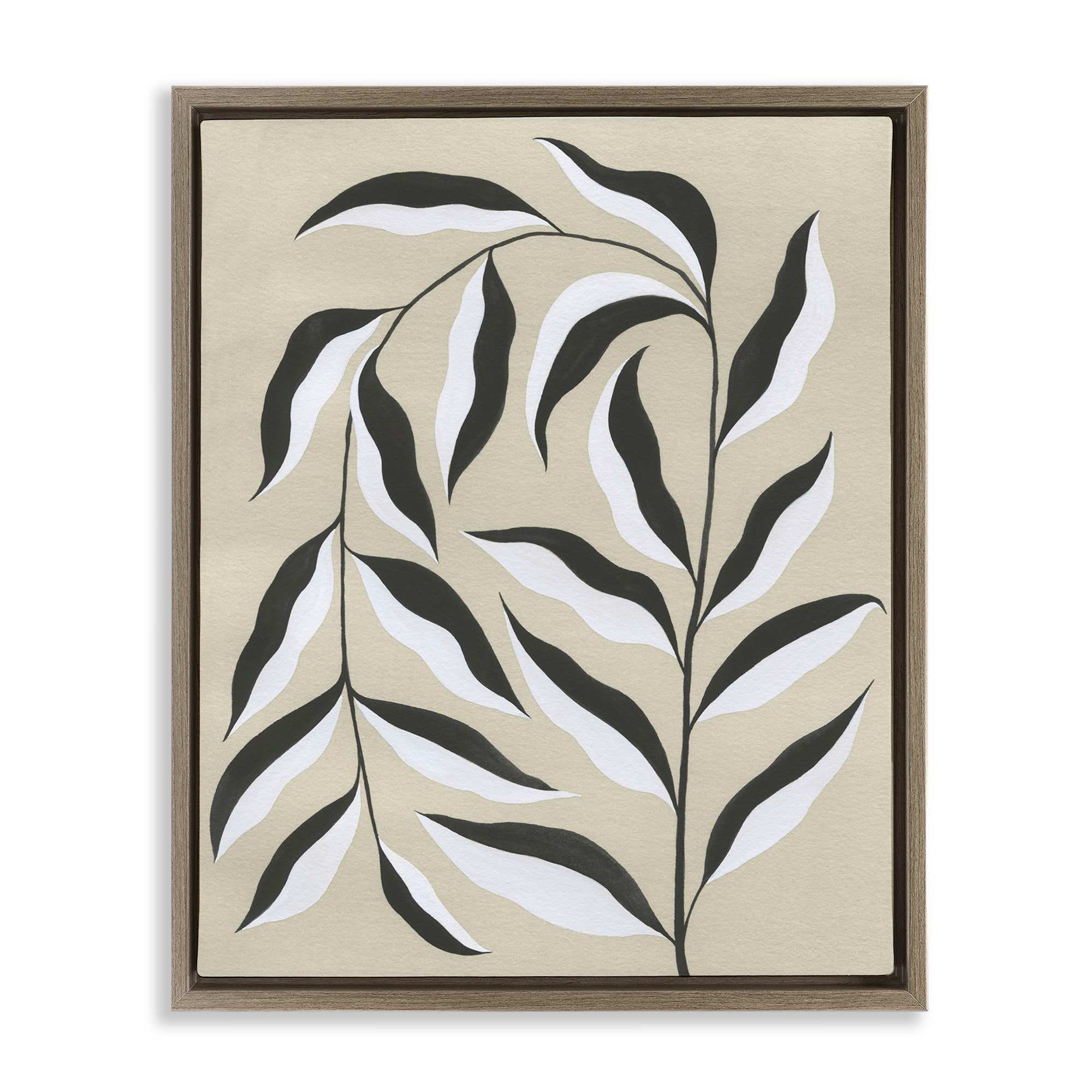 Stupell Industries BS-374-FFE-24X30 Natural Curved Vegetation Brown Framed Floater Canvas Wall Art By Grace Popp 25 x 31