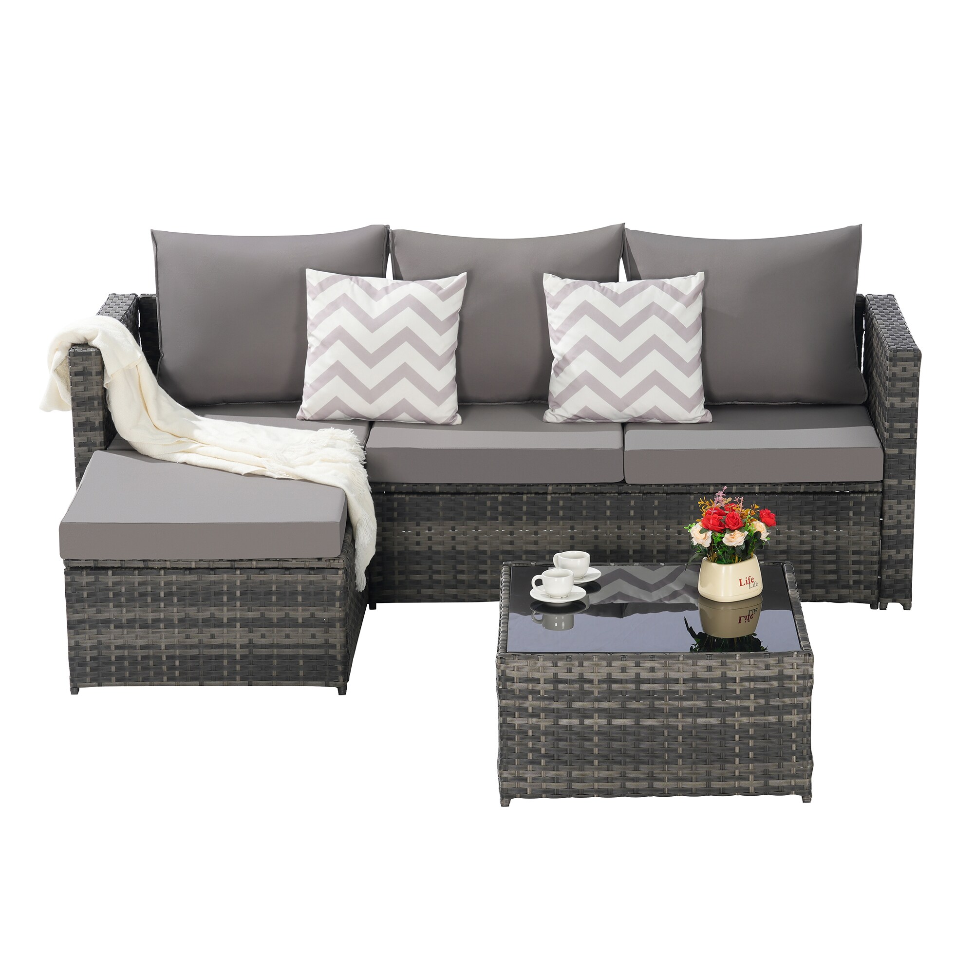 SINOFURN SYB670035GY Patio-Sofas-Daybeds - View #3