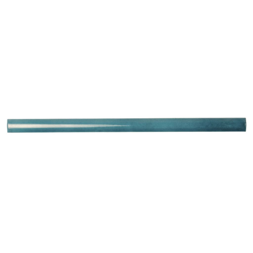 Apollo Tile CRE88GLRPENA Silken Teal Green 1-in x 8-in Glossy Ceramic Pencil Tile ( 0.3-sq ft / Carton ) 10 -Pack