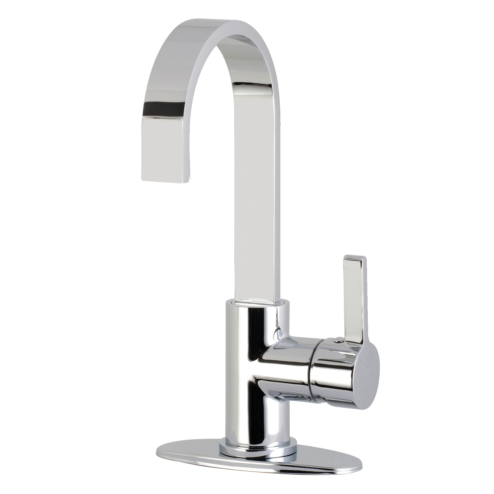 Kingston Brass WLLS8611CTL Continental Polished chrome Single Handle Deck-mount Bar and Prep Kitchen Faucet ( Deck Plate Included )