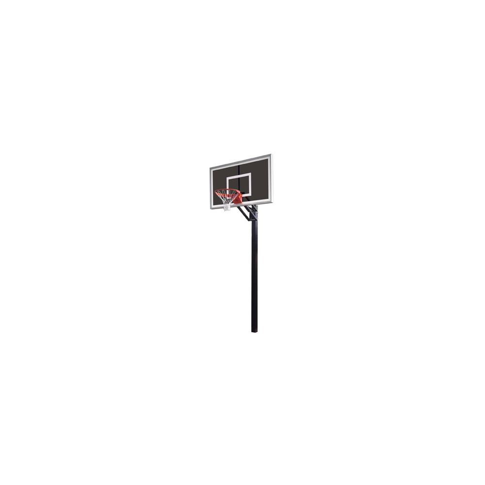  ZX9FSTM1870 Champ Eclipse Steel-Smoked Glass In Ground Adjustable Basketball System, Kelly Green