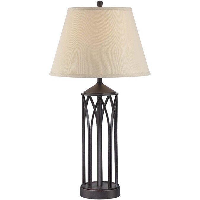 Dark Bronze Table Lamp, Devon Table Lamp White Base