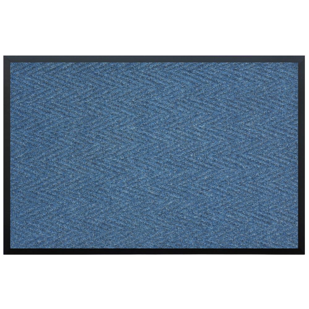 Callowaymills 103890203 2-ft x 3-ft Ocean Blue Polypropylene/Vinyl Rectangular Indoor or outdoor Door mat