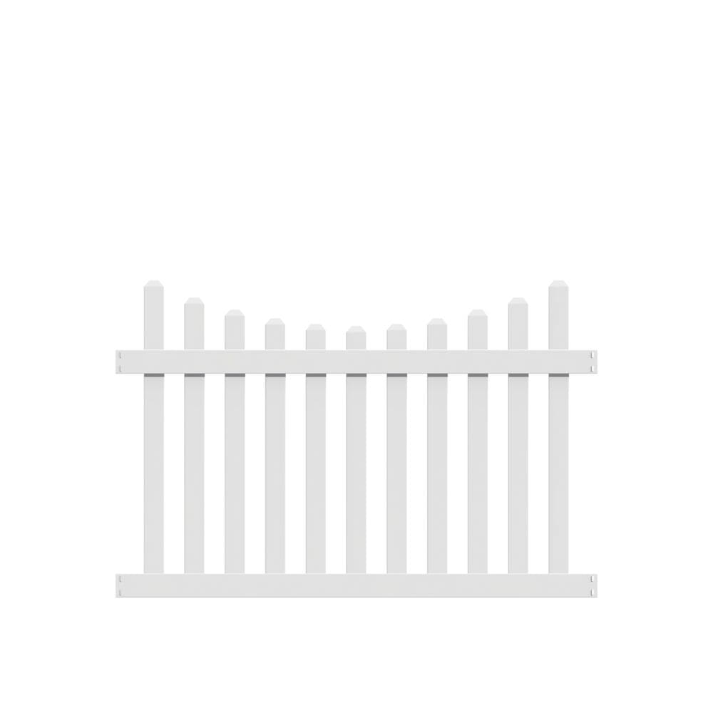 Freedom 73014405 Coventry 4-ft H x 6-ft W White Vinyl Fence panel (Unassembled)