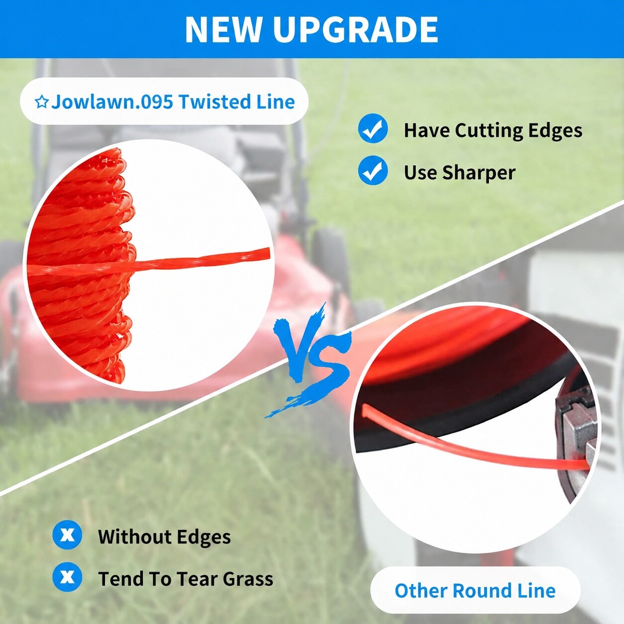 Etokfoks 095 in Grass Shears Twisted Trimmer Line Heavy Duty Spiral ...