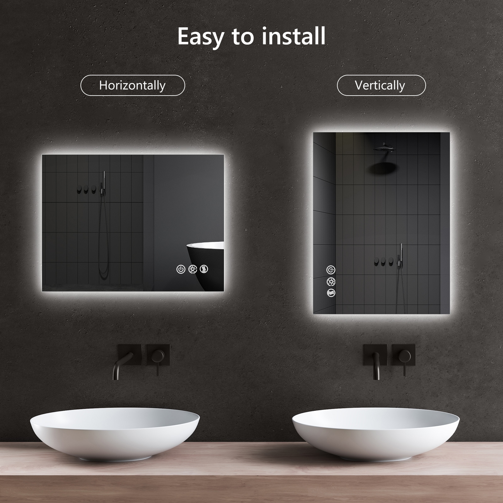 FurniFusion MA042430TD-OL Framed-Bath-Mirrors - View #8