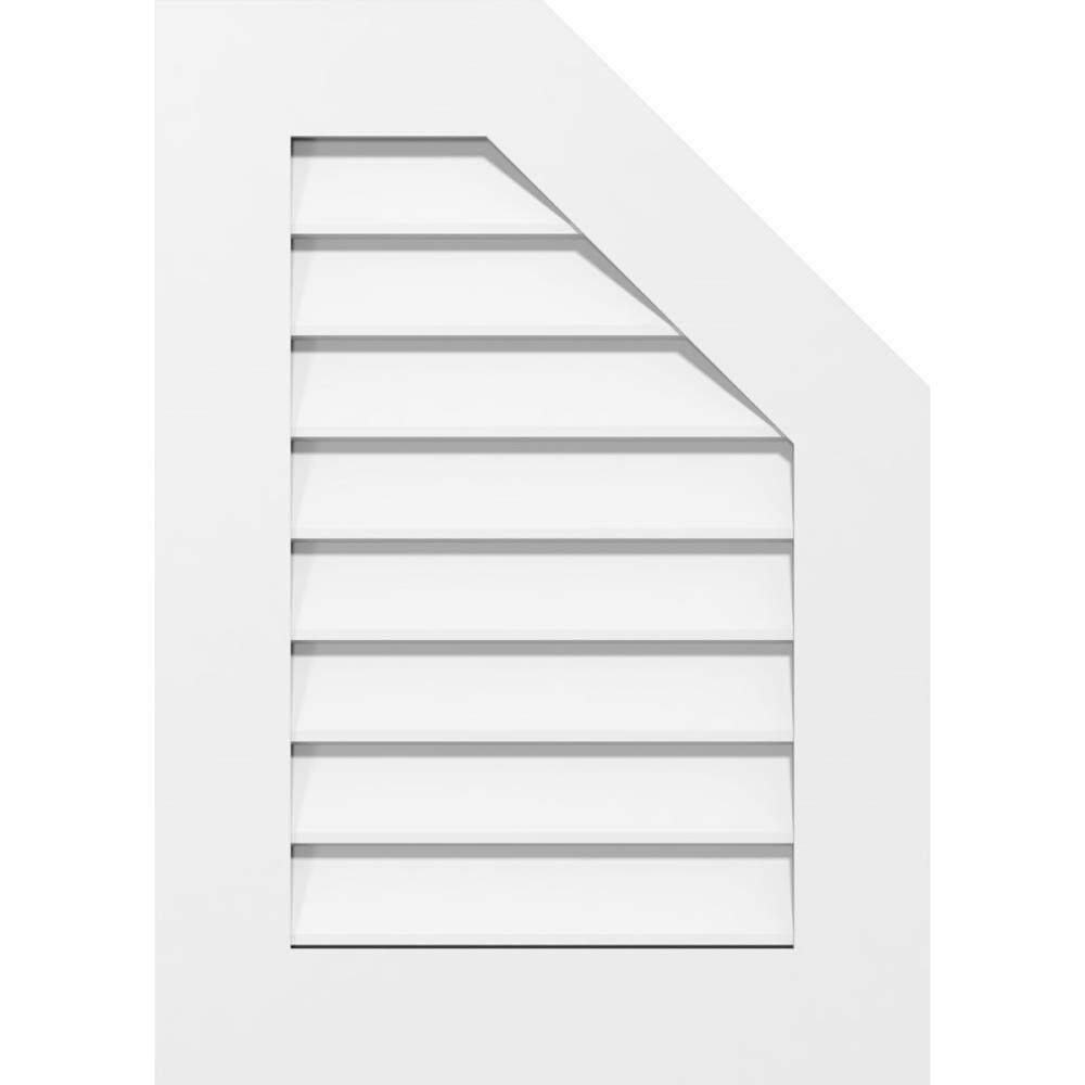 Ekena Millwork GVPOR36X4201SN 36-Inches x 42-Inches Off-white Octagon PVC Gable Louver Vent