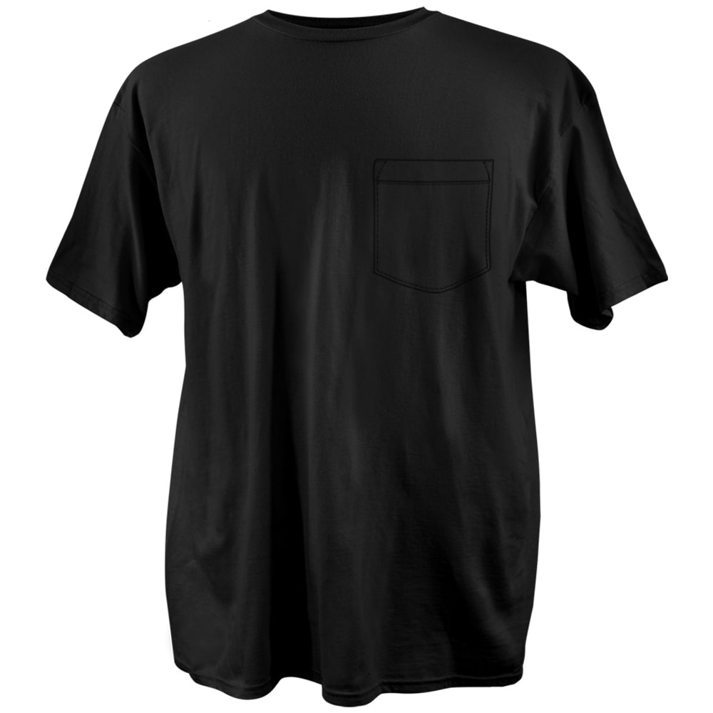  DG1M-11524 BLK M Men's Black Knit Short sleeve T-shirt ( Medium )
