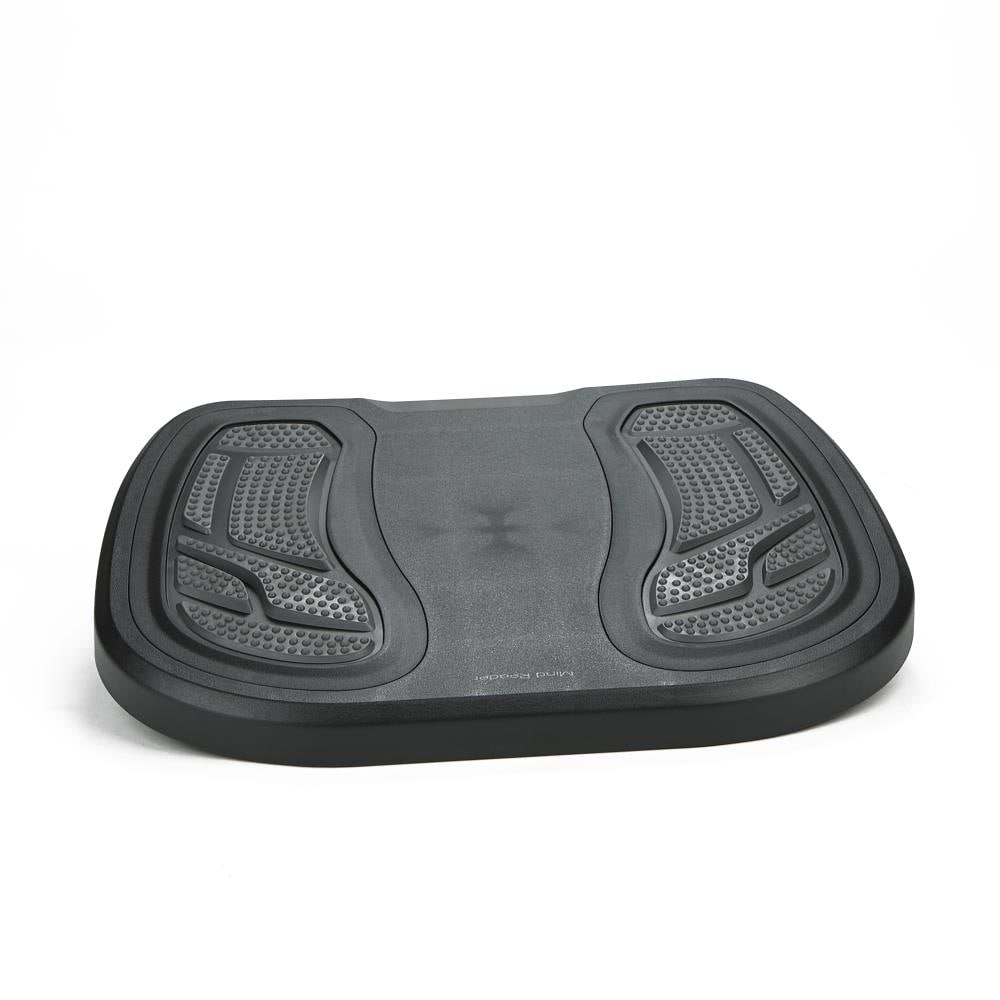 Mind Reader FOOTPRINT-GRY 13.23-in x 17.72-in Polyester Fiber Rectangular Lumbar Cushion