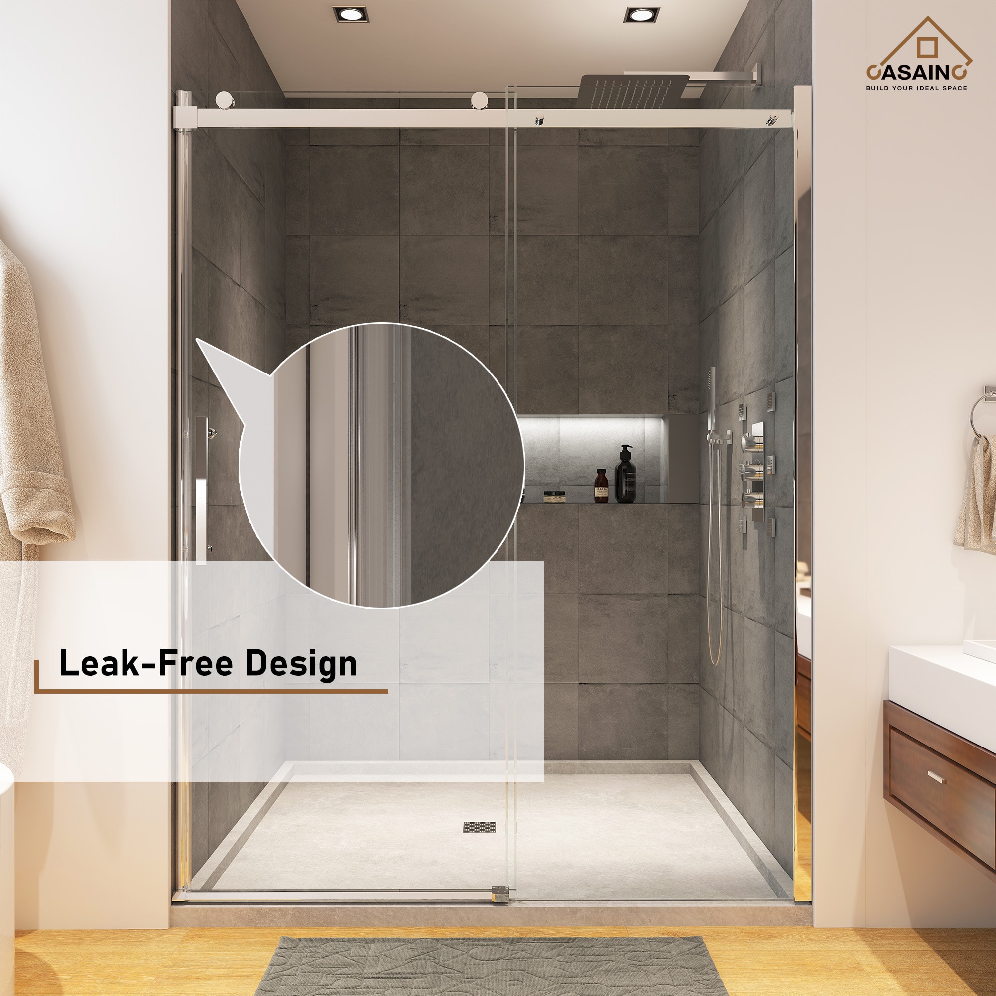 CASAINC SL-TL-D-T128 Shower-Doors - View #7