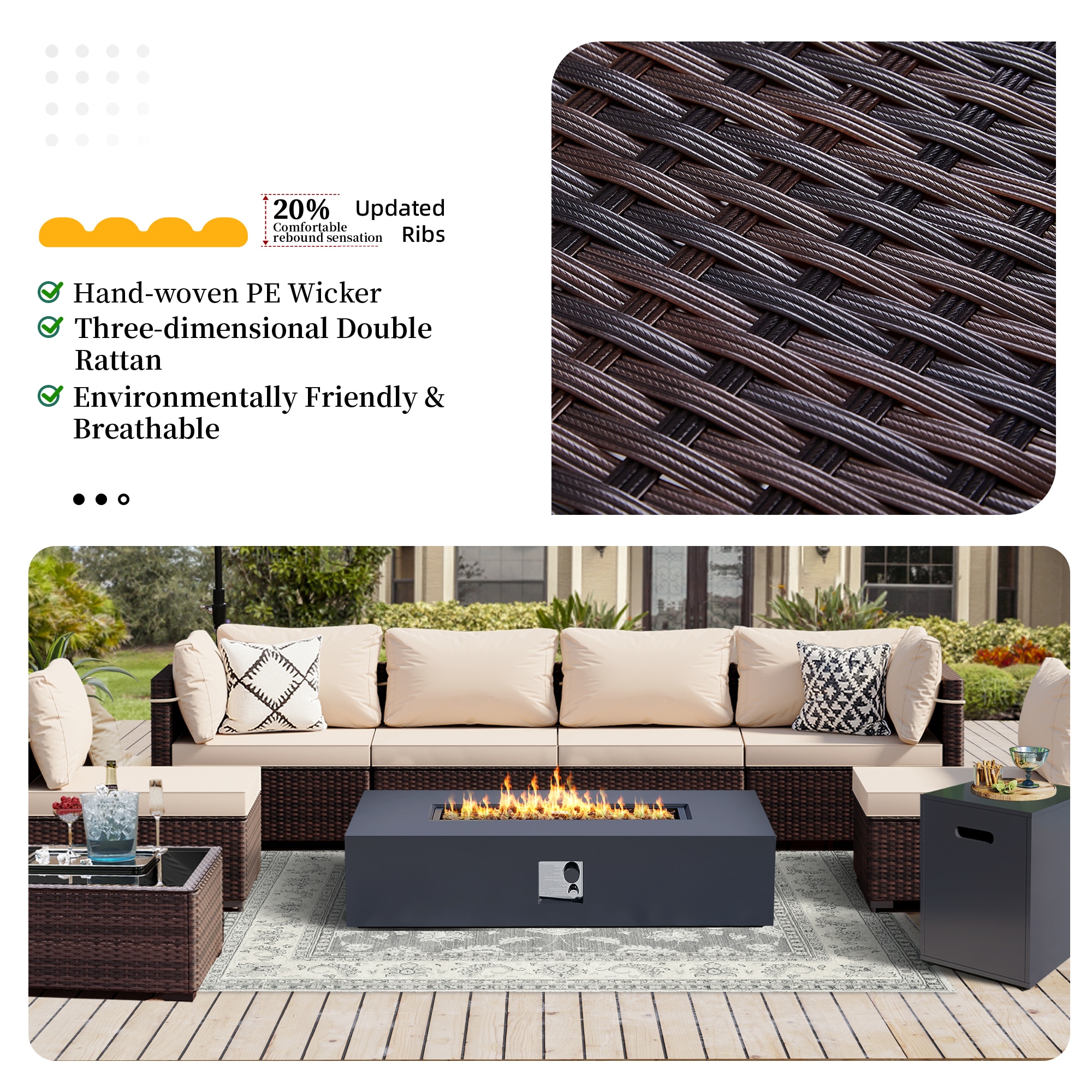 UPHA PL-2CZ-56TPDK-Z1 Patio-Conversation-Sets - View #6