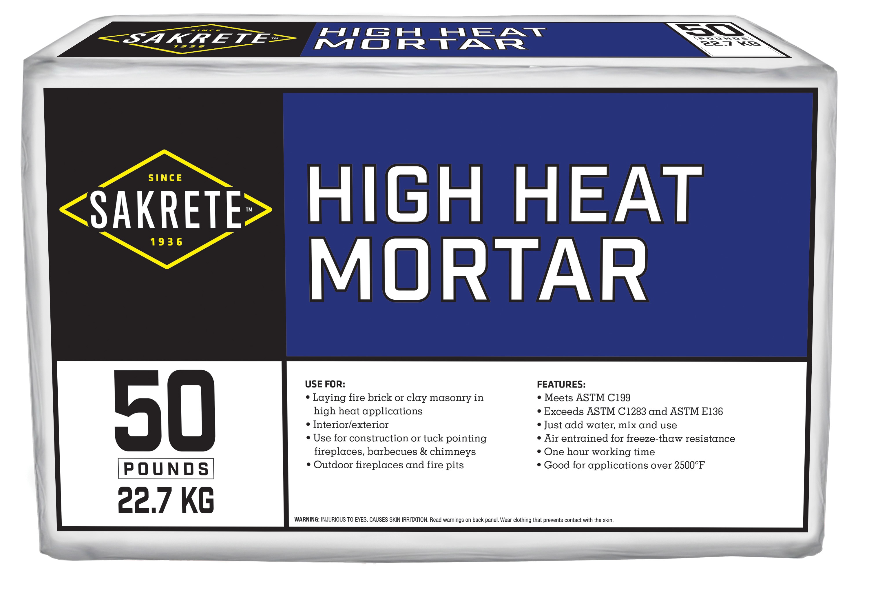 Sakrete 50 Lb Gray Type High Heat Mortar Mix In The Mortar Mix Department At Lowes Com