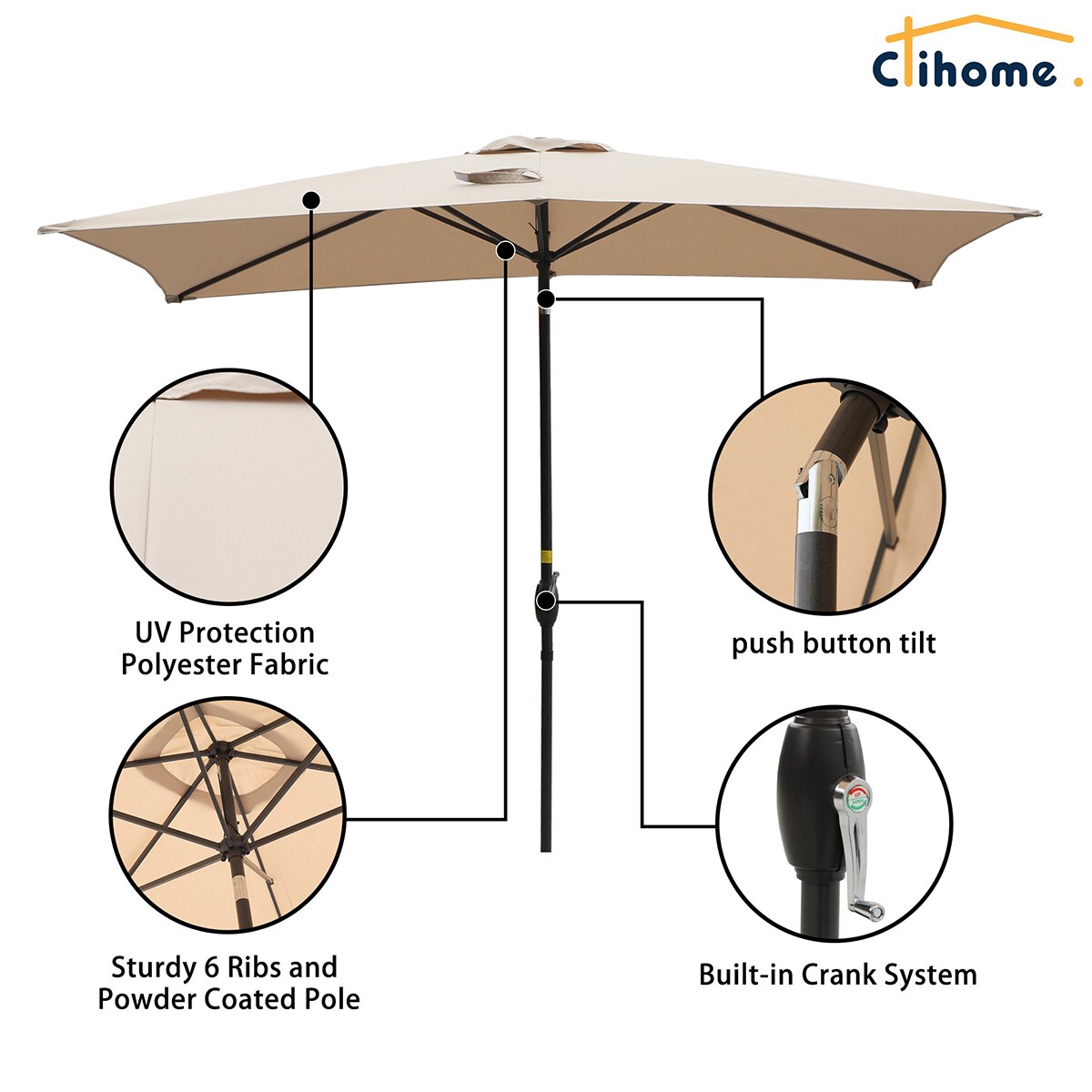 Clihome EDBL-U9H02BK Umbrellas-2 - View #3
