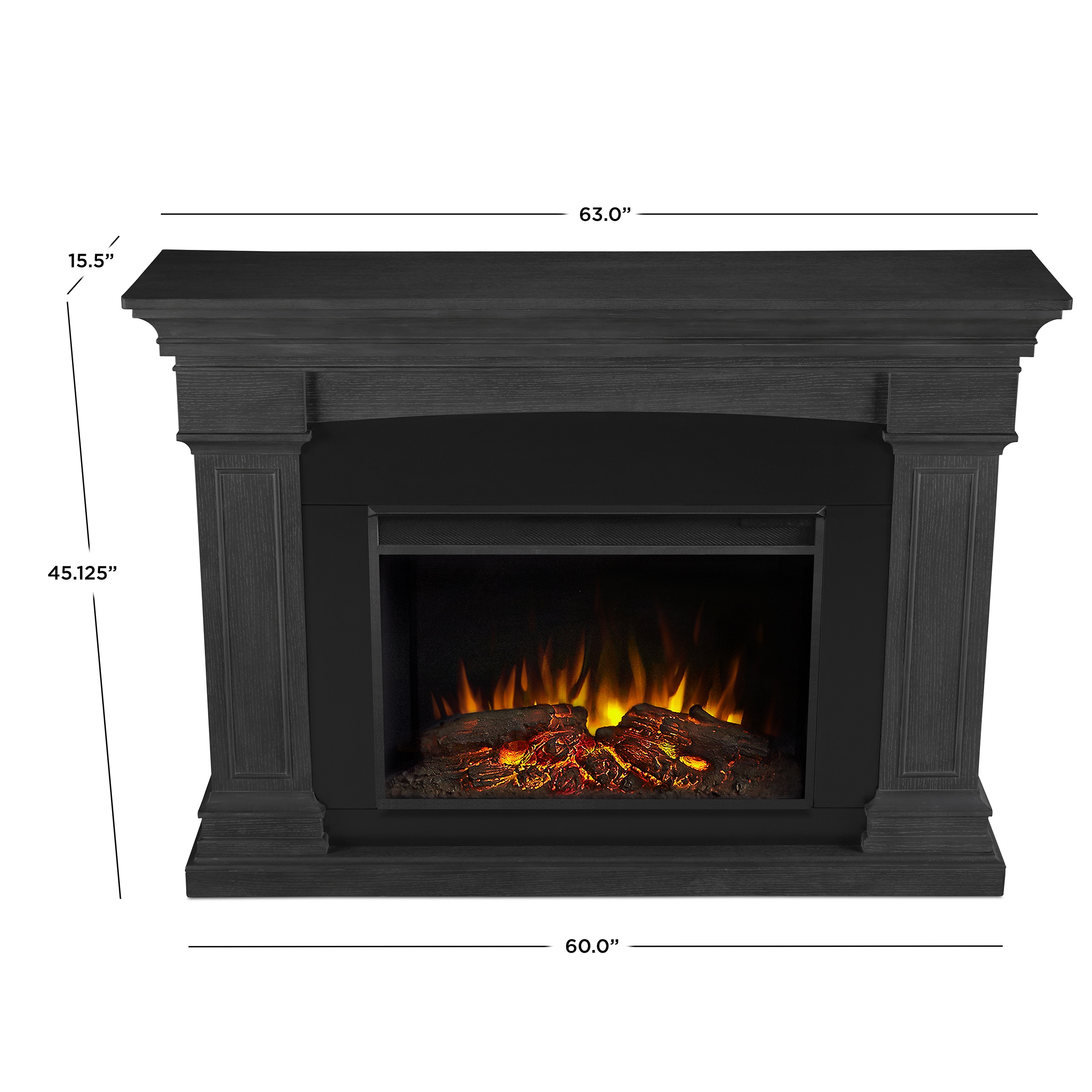 Real Flame 63-in W Gray Fan-forced Electric Fireplace in the Electric ...