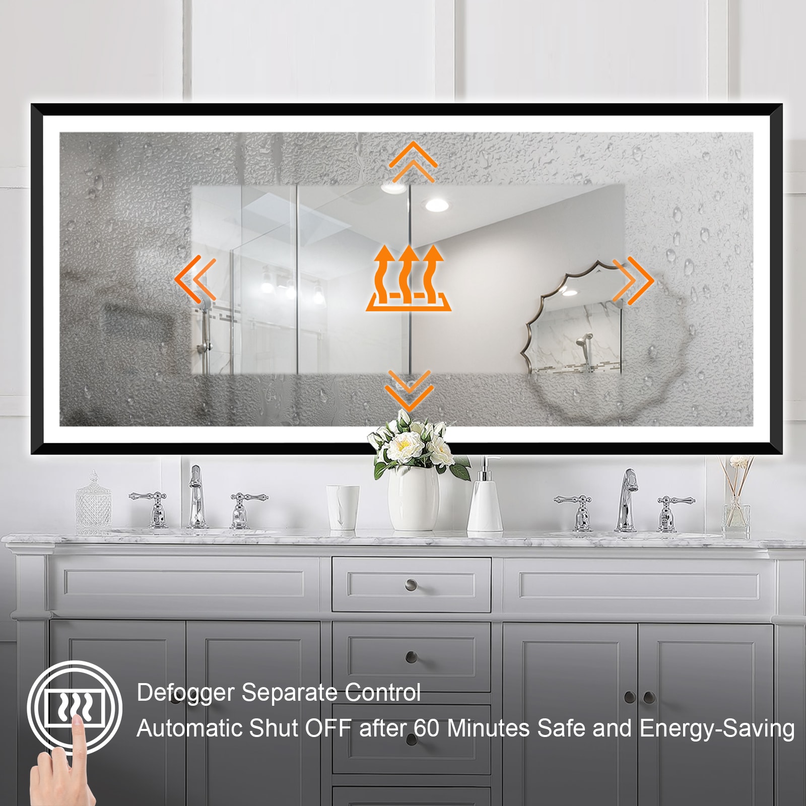 Forclover MRW-6F6028MB Framed-Bath-Mirrors - View #7