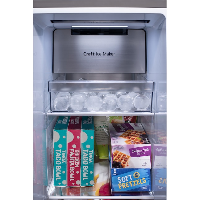 LG InstaView Craft Ice 27.1-cu ft Smart Side-by-Side Refrigerator with ...