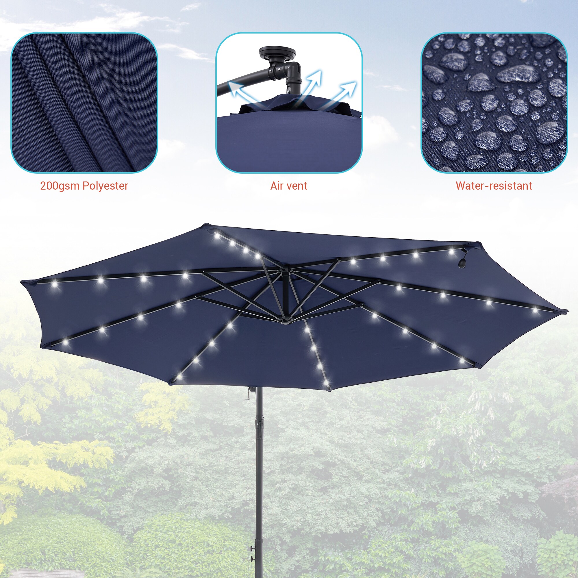 ACEGOSES LW-ROF-34L-LED Umbrellas-2 - View #7