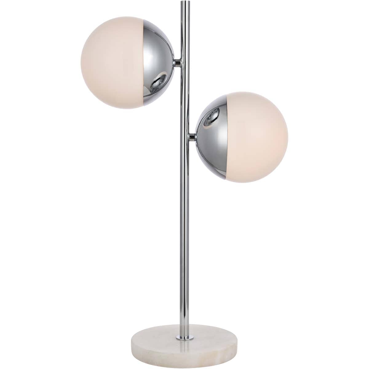 Elegant Lighting 1408057 Living District LD6154C Eclipse 23 inch 40 watt Chrome Table Lamp Portable Light