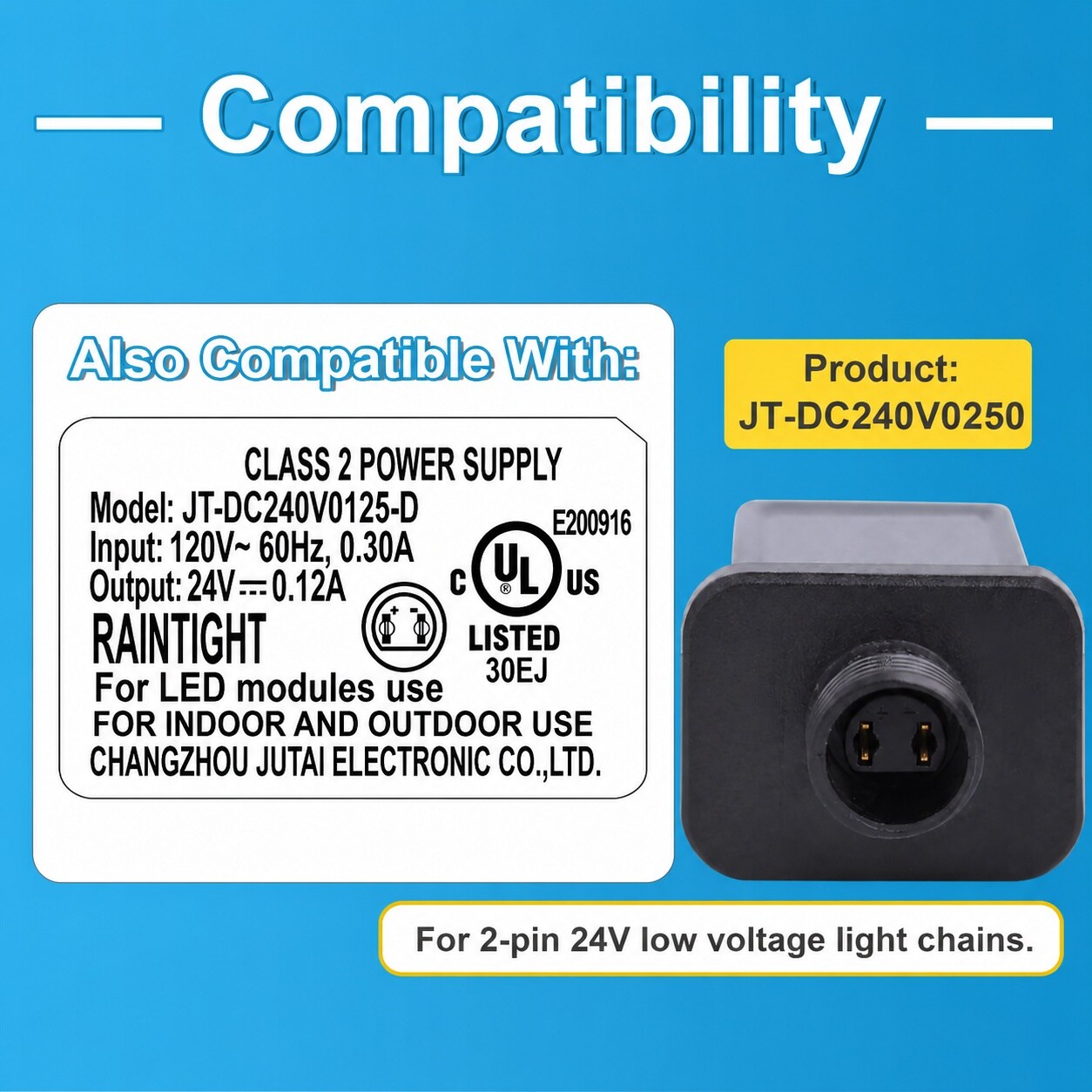 Lukvuzo Pack of 2 24V 6W LED Transformer Replacement for Low Voltage ...