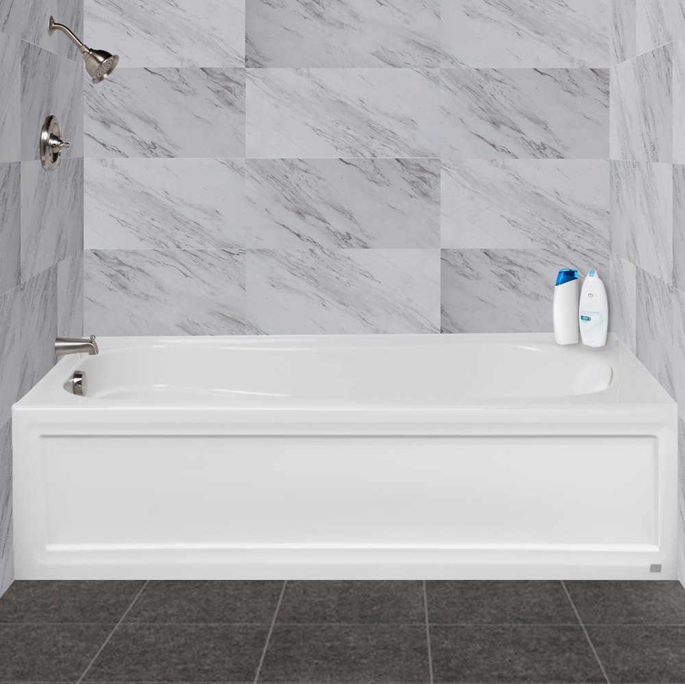 Laurel Mountain 7236RTSL528 Raphine 36.0-Inches x 72.0-Inches Biscuit Acrylic Rectangular Alcove Soaking bathtub ( Left Drain )