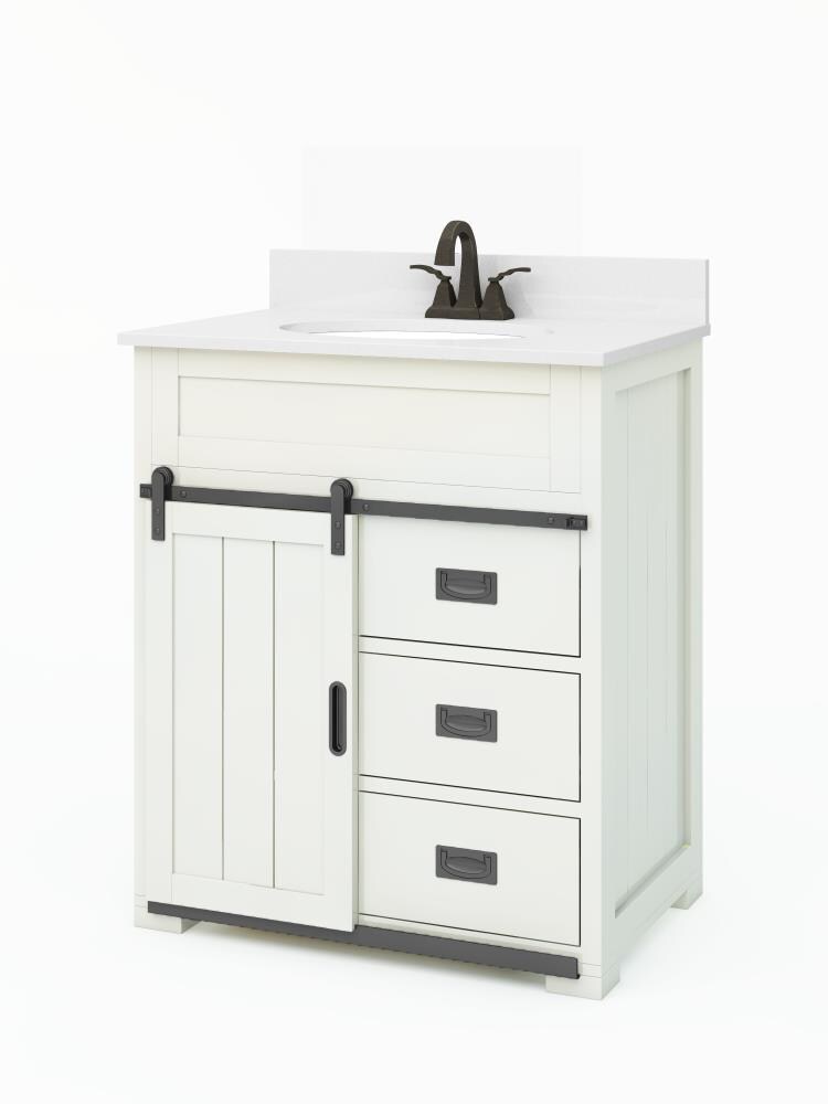 Bathroom Vanity Cabinet Drawer Maple Shaker Single Sink 30/" W x 21/" D