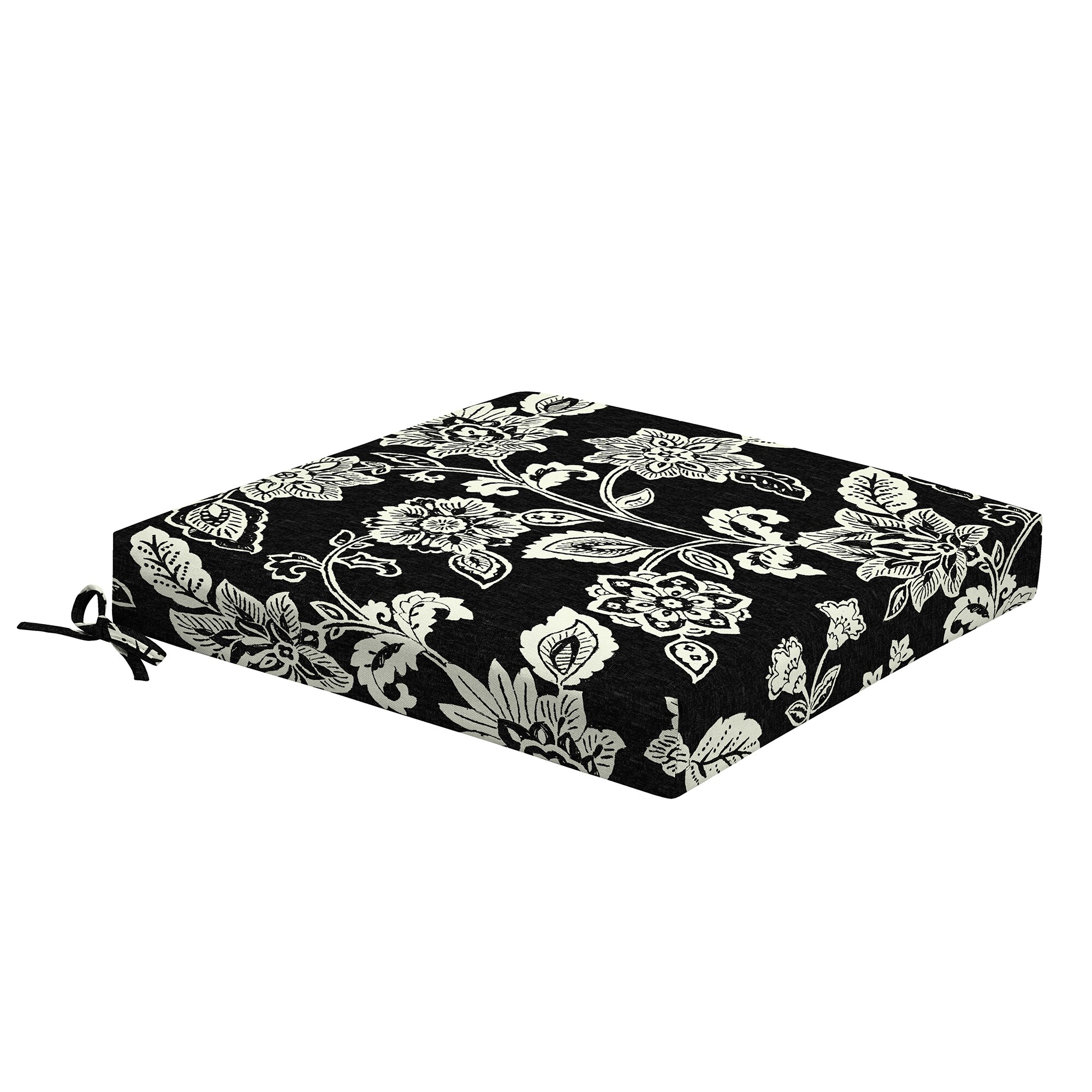 ARDEN ZR0JF83A-DKZ1 19-in x 19-in Ashland Black Jacobean Patio chair cushion
