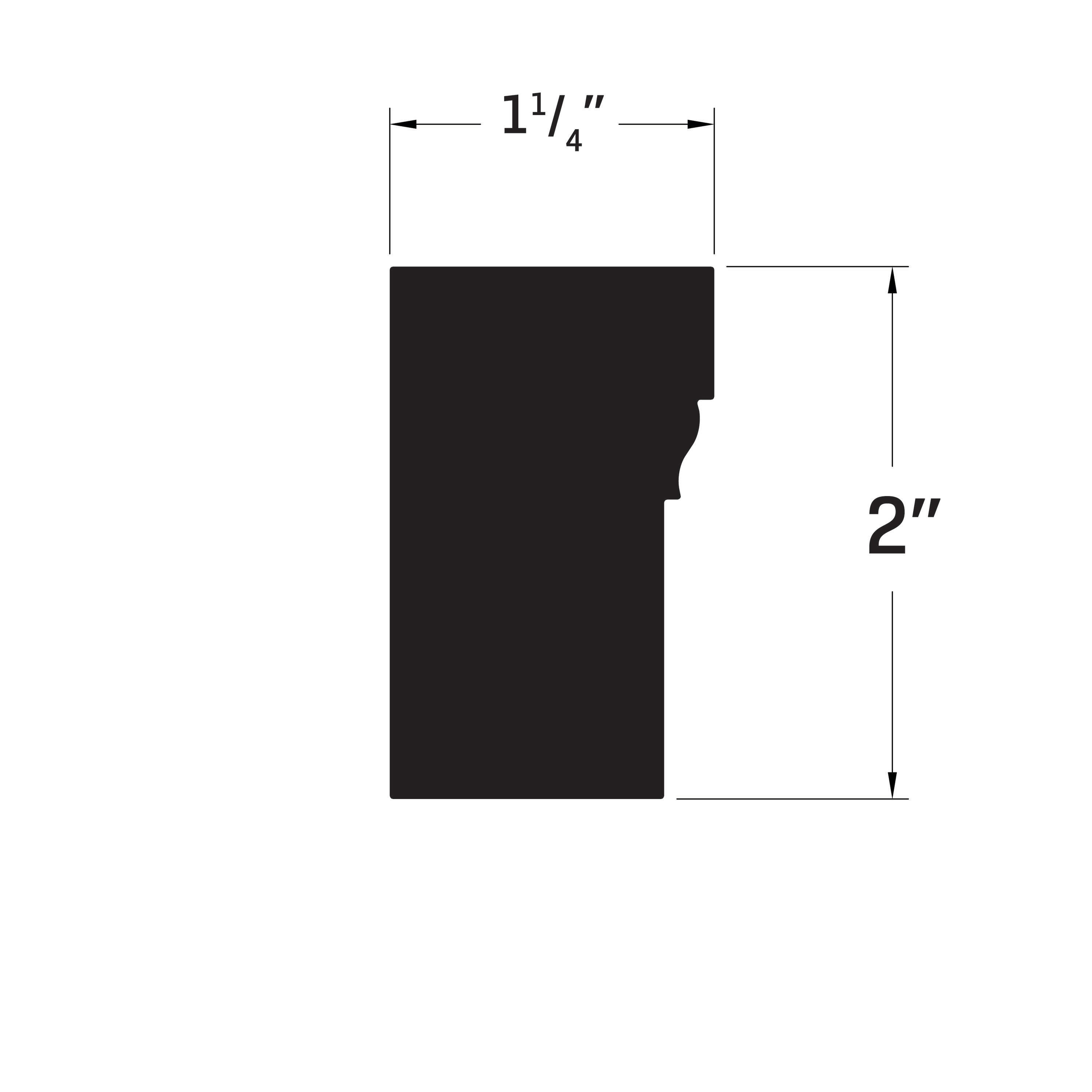 7216 Brick mold Exterior [1-13/16 x 3-1/4]