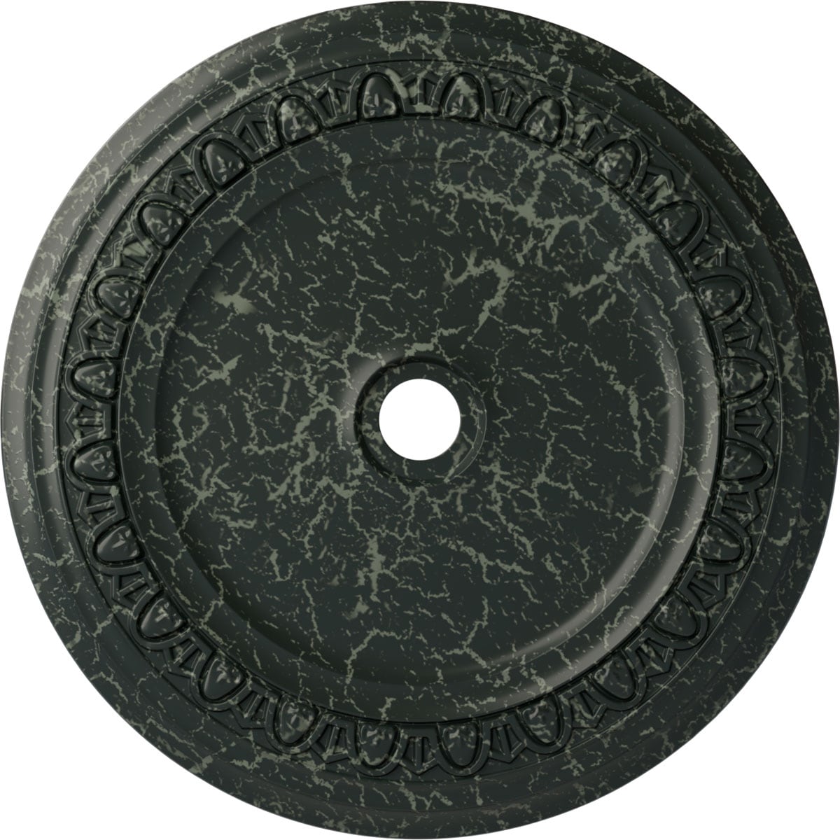 Ekena Millwork CM41CAPTC Caputo 41-in W x 41-in L Painted Turtle Crackle Polyurethane Whole Ceiling Medallion