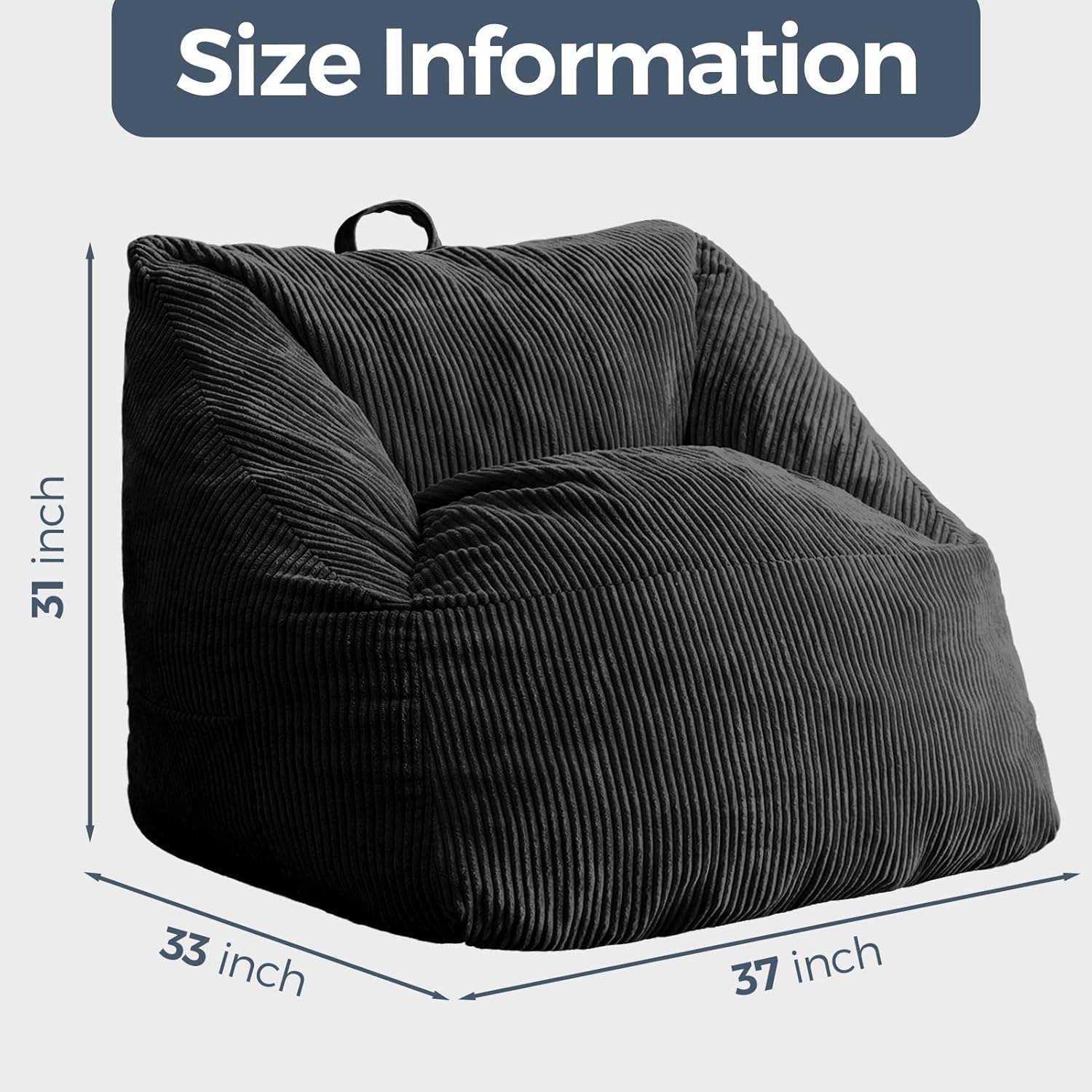 MAXYOYO M-A52-BLACK Bean-Bag-Chairs - View #2