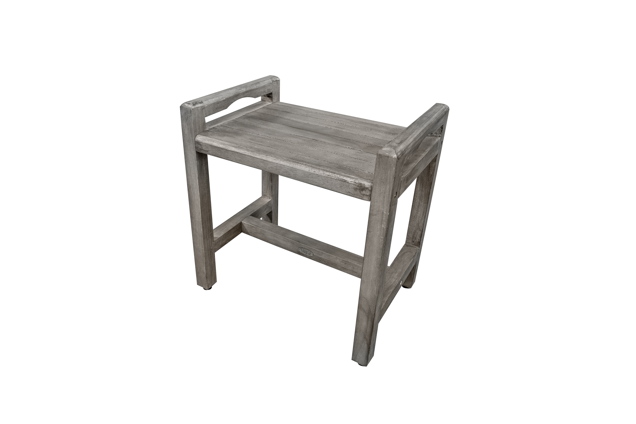 Antique Grey Teak Shower Bench with LiftAide Arms