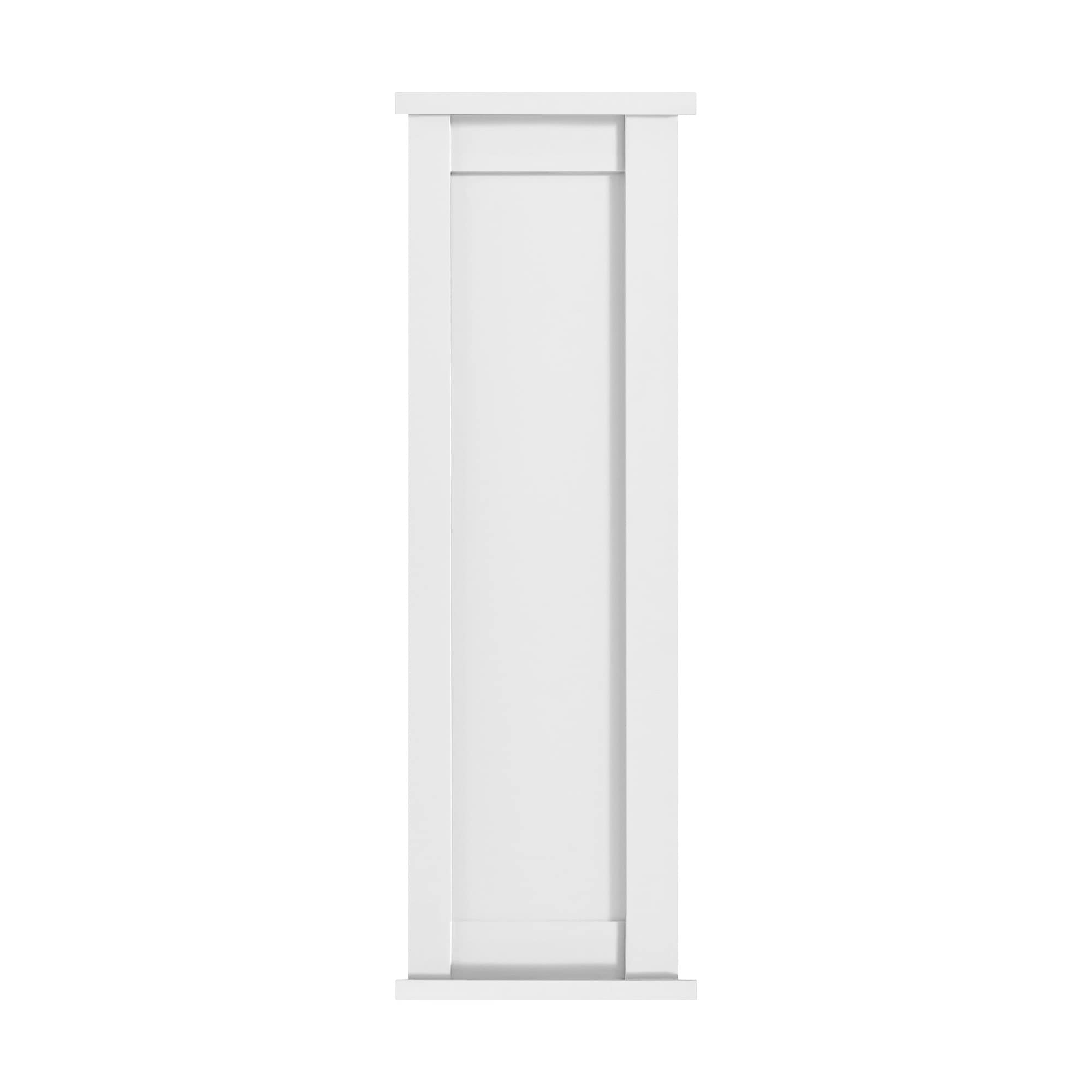 24.75 in. W x 7.5 in. D x 30.25 in. H Bathroom Storage Wall Cabinet in  White with 3 Storage Basket, Mirror, Doors, Shelf LN20233388 - The Home  Depot