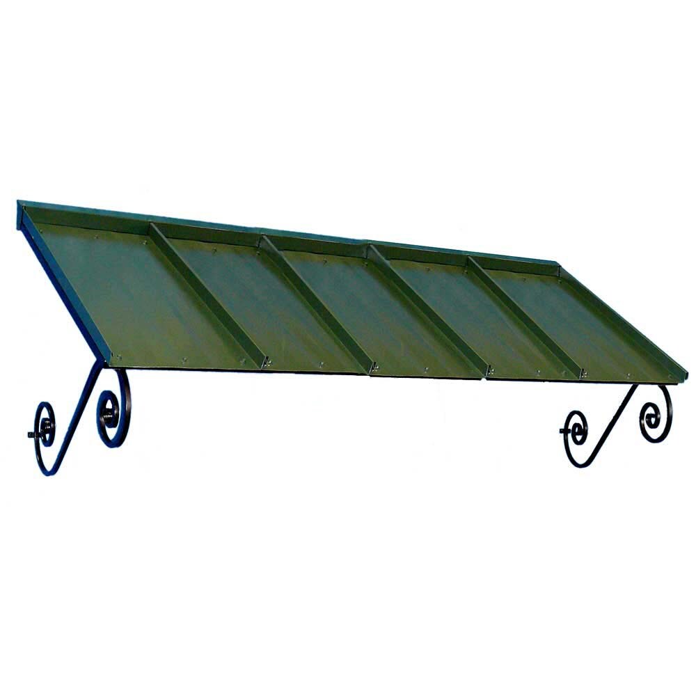 Americana Building Products OR3690DG Orleans 90.0-Inches Wide x 36.0-Inches Projection x 18.0-Inches Height Metal Dark Green Solid Fixed Window/Door Awning