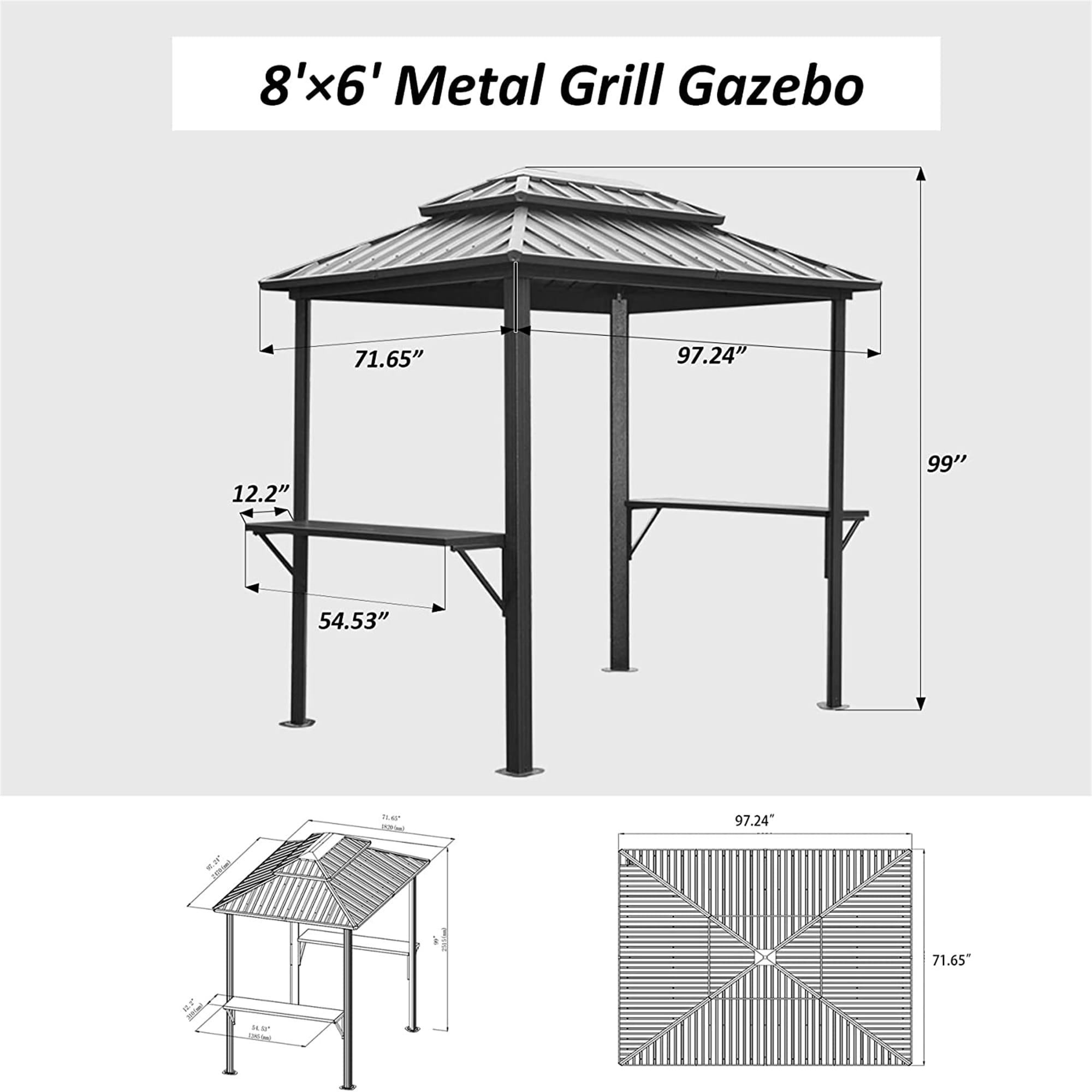 Clihome CL-DOLS038 Wood-Resin-Gazebos - View #5