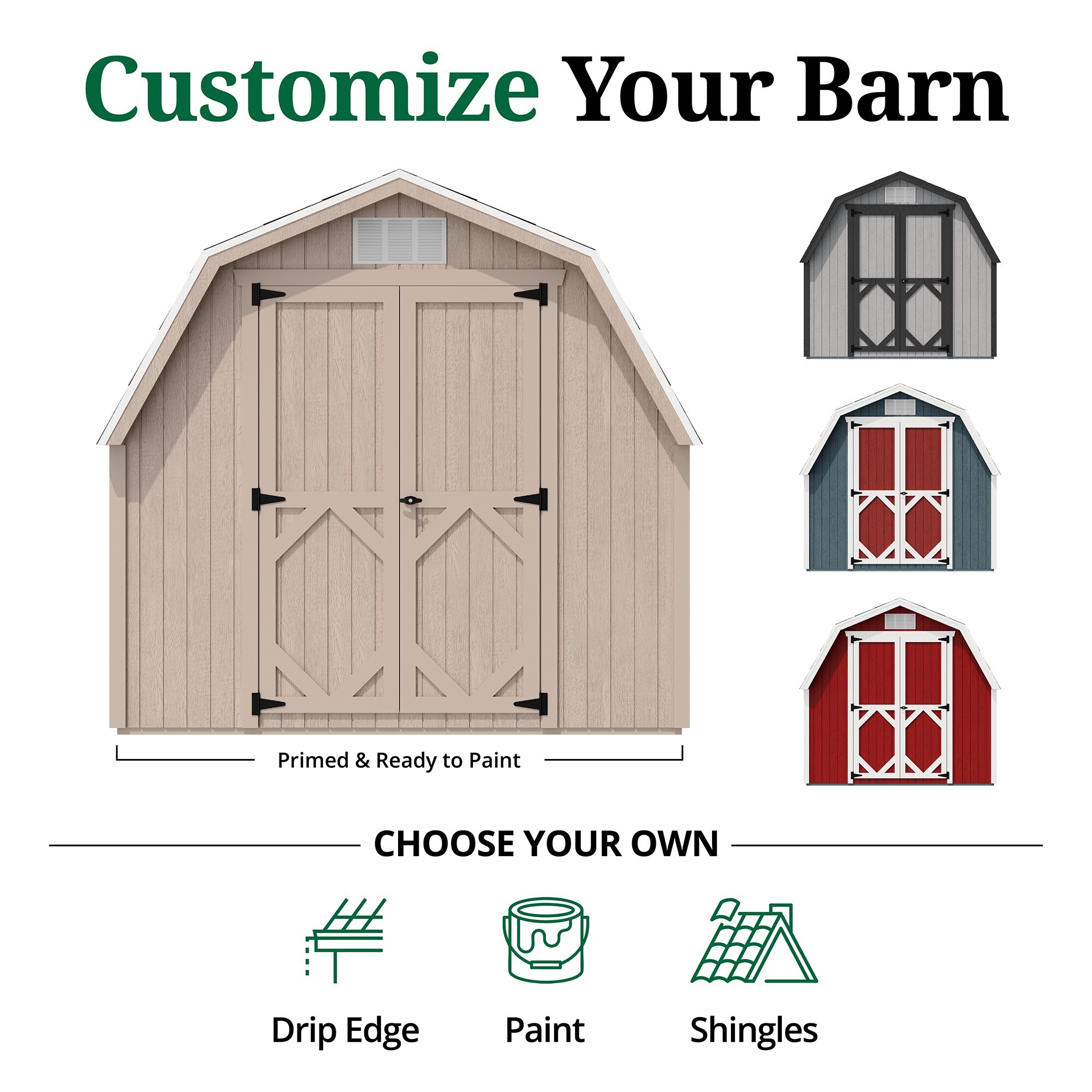 Little Cottage Co 8X12 CGB-4-PC Wood-Storage-Buildings - View #11