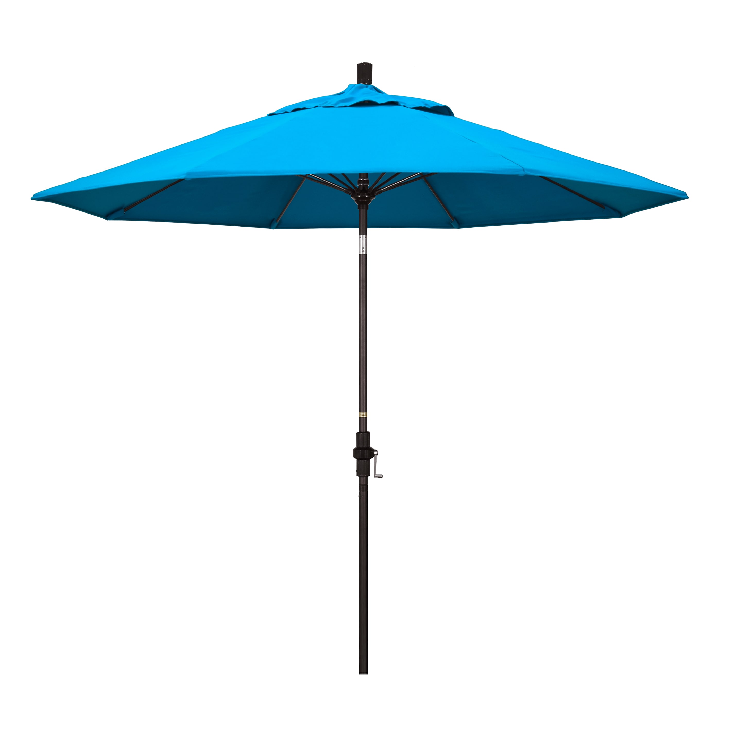 California Umbrella GSCUF908117-56105 9-ft Aluminum Blue Auto-tilt Market Patio Umbrella
