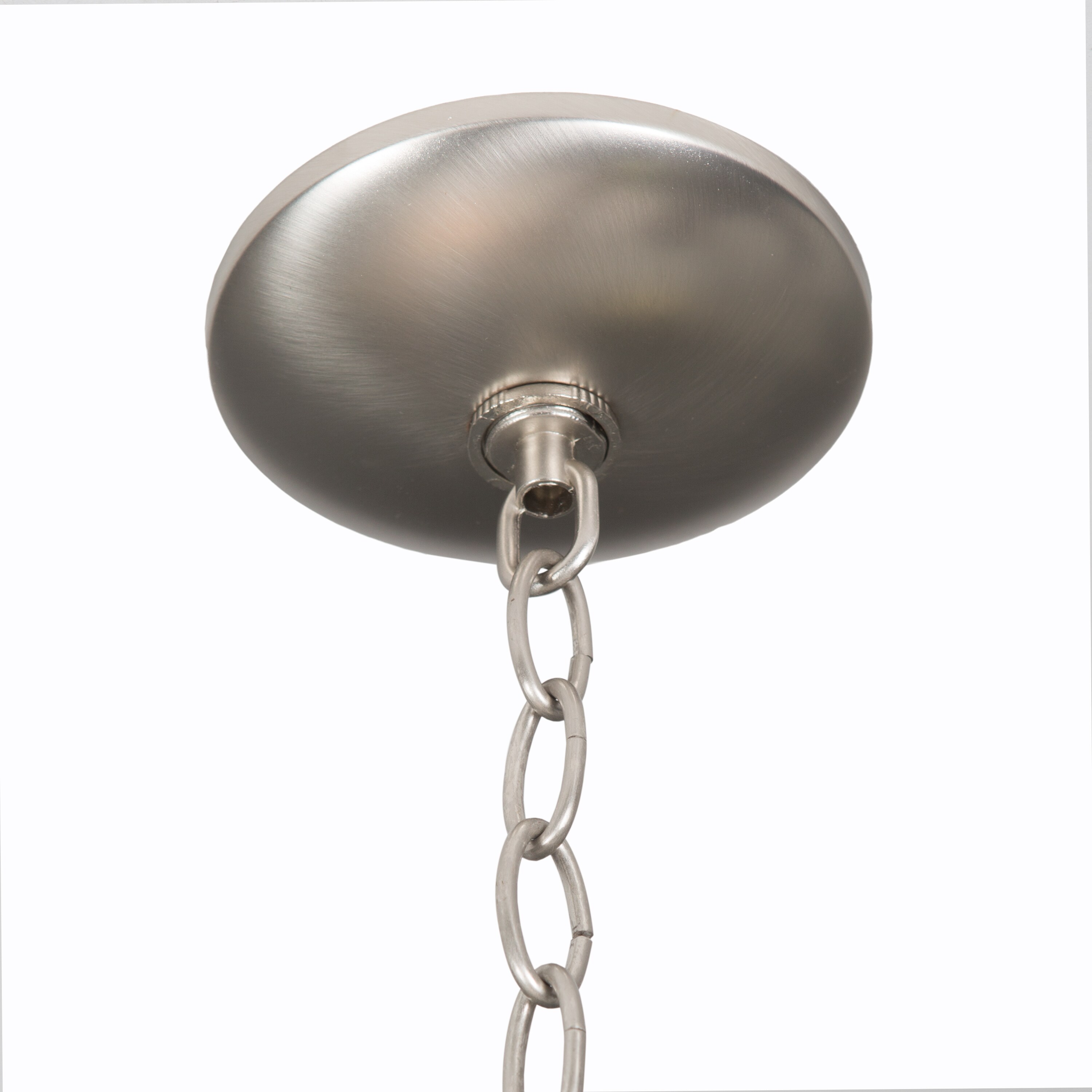 Glacier Point Satin Nickel 3-Light Pendant with Ivory Cloud Glass