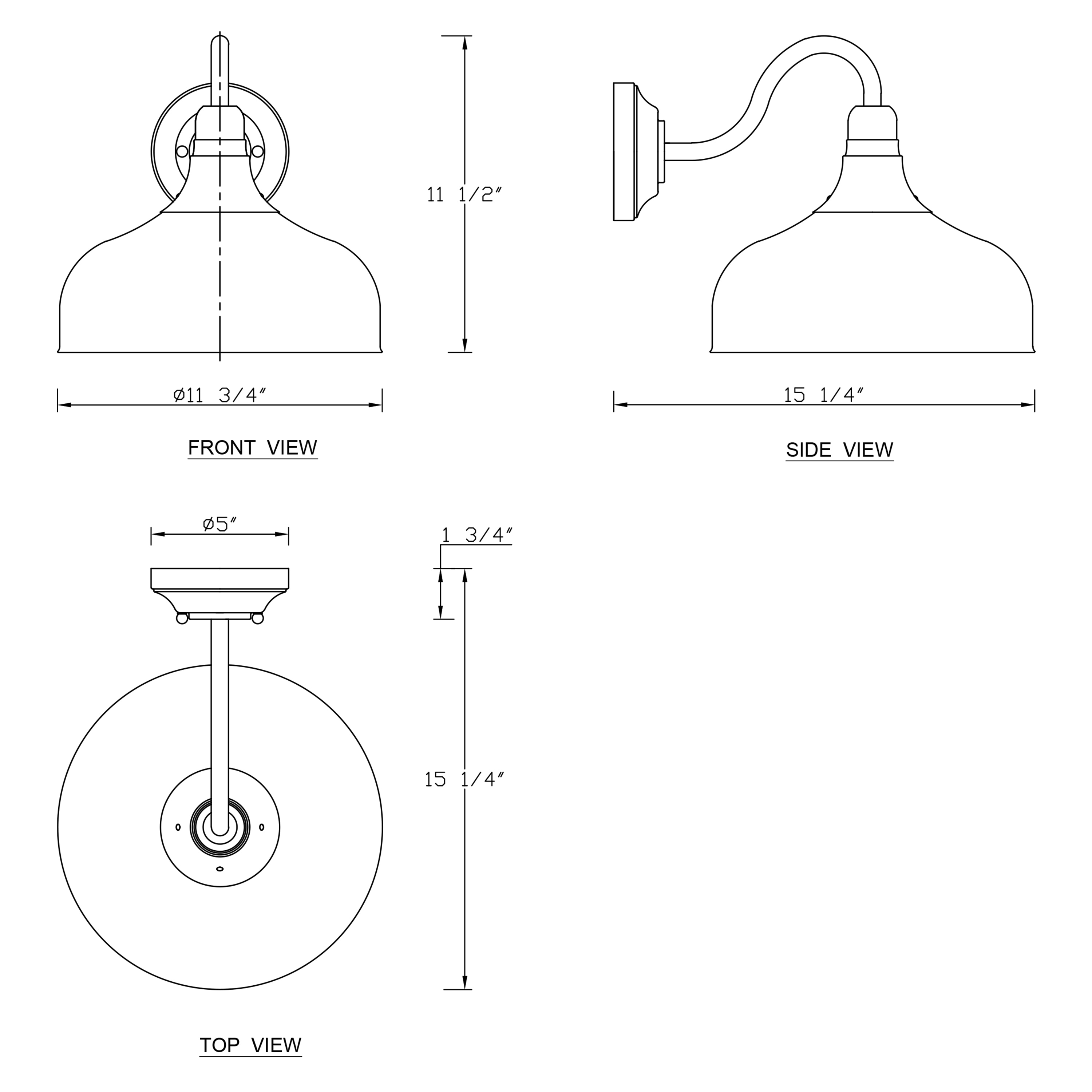 Matte Black Industrial LED Outdoor Barn Light Sconce