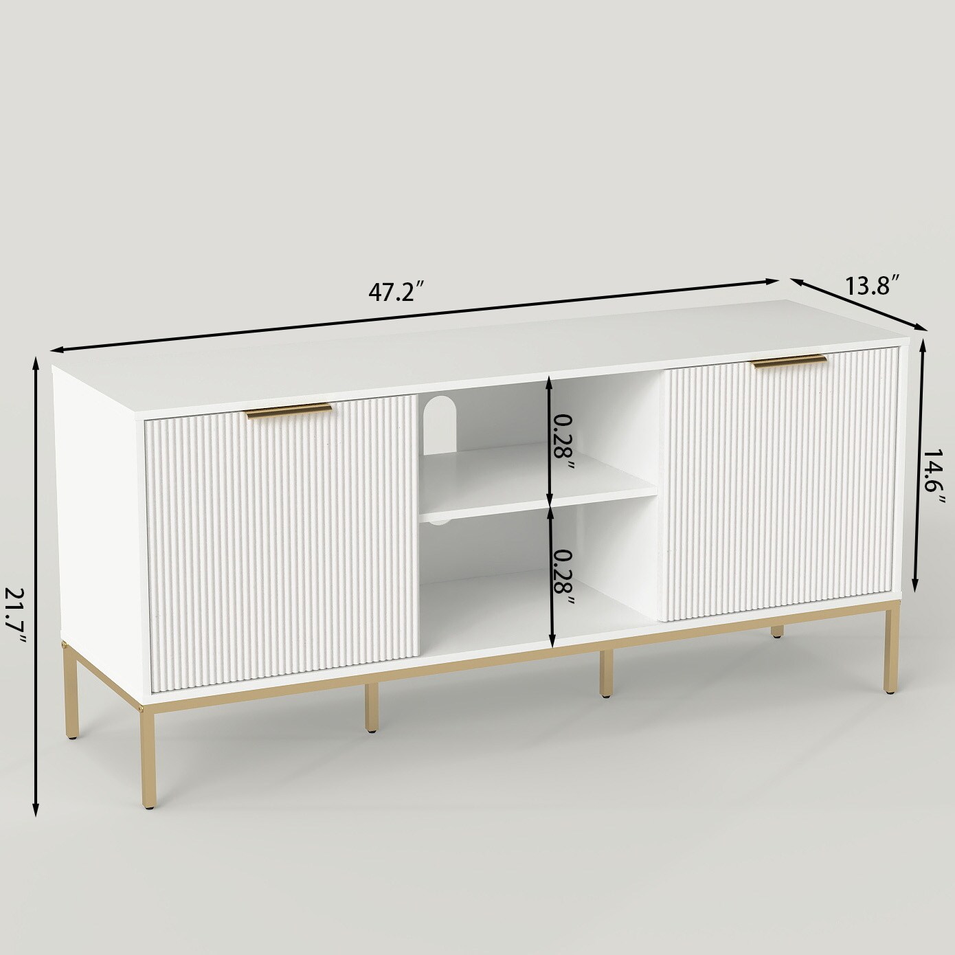 Clihome CL-TV4236-WH Tv-Stands - View #6