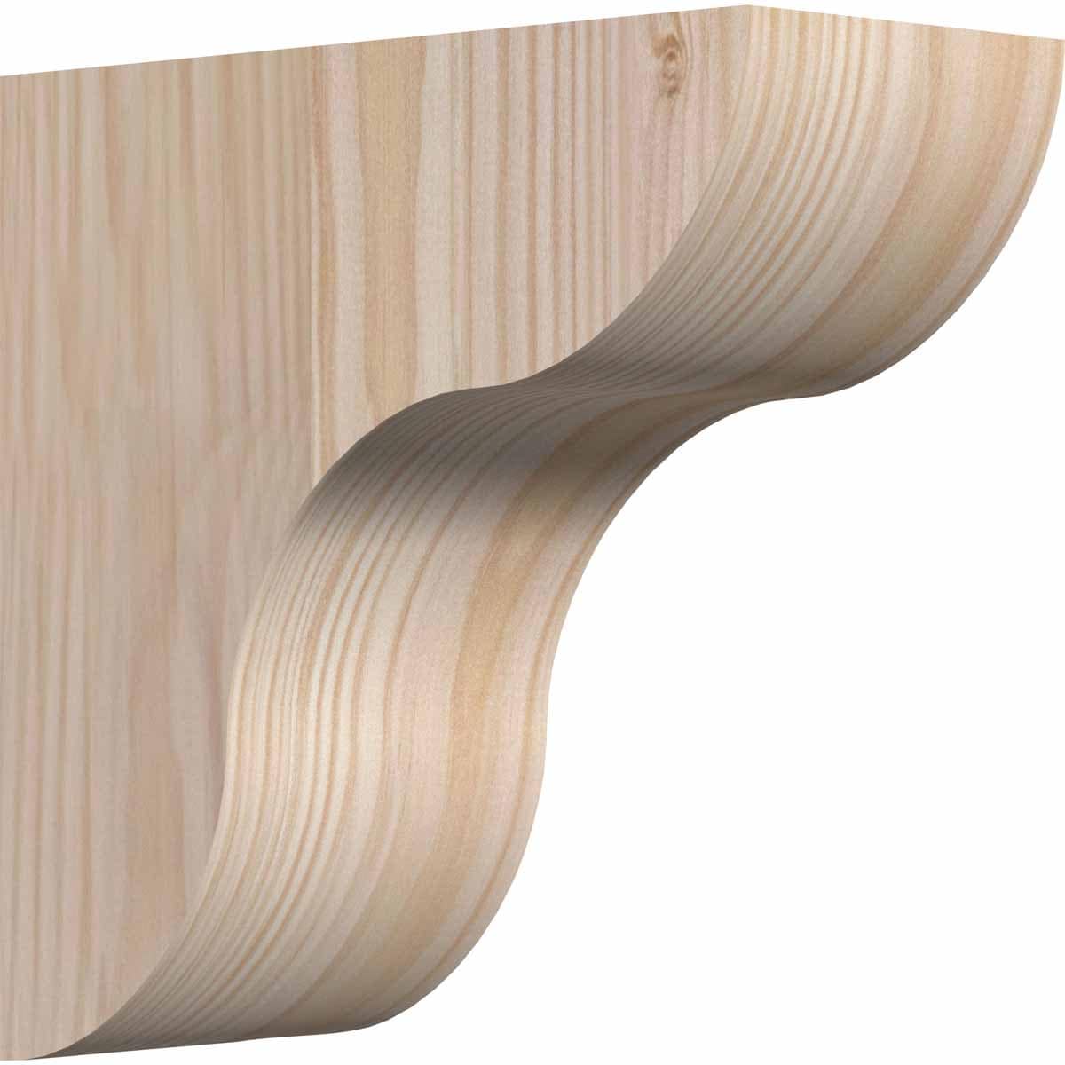 Ekena Millwork COR06X12X12CAR00SDF 5.5-in x 12-in x 12-in Carmel Unfinished Douglas fir Wood Paintable/Stainable Corbel